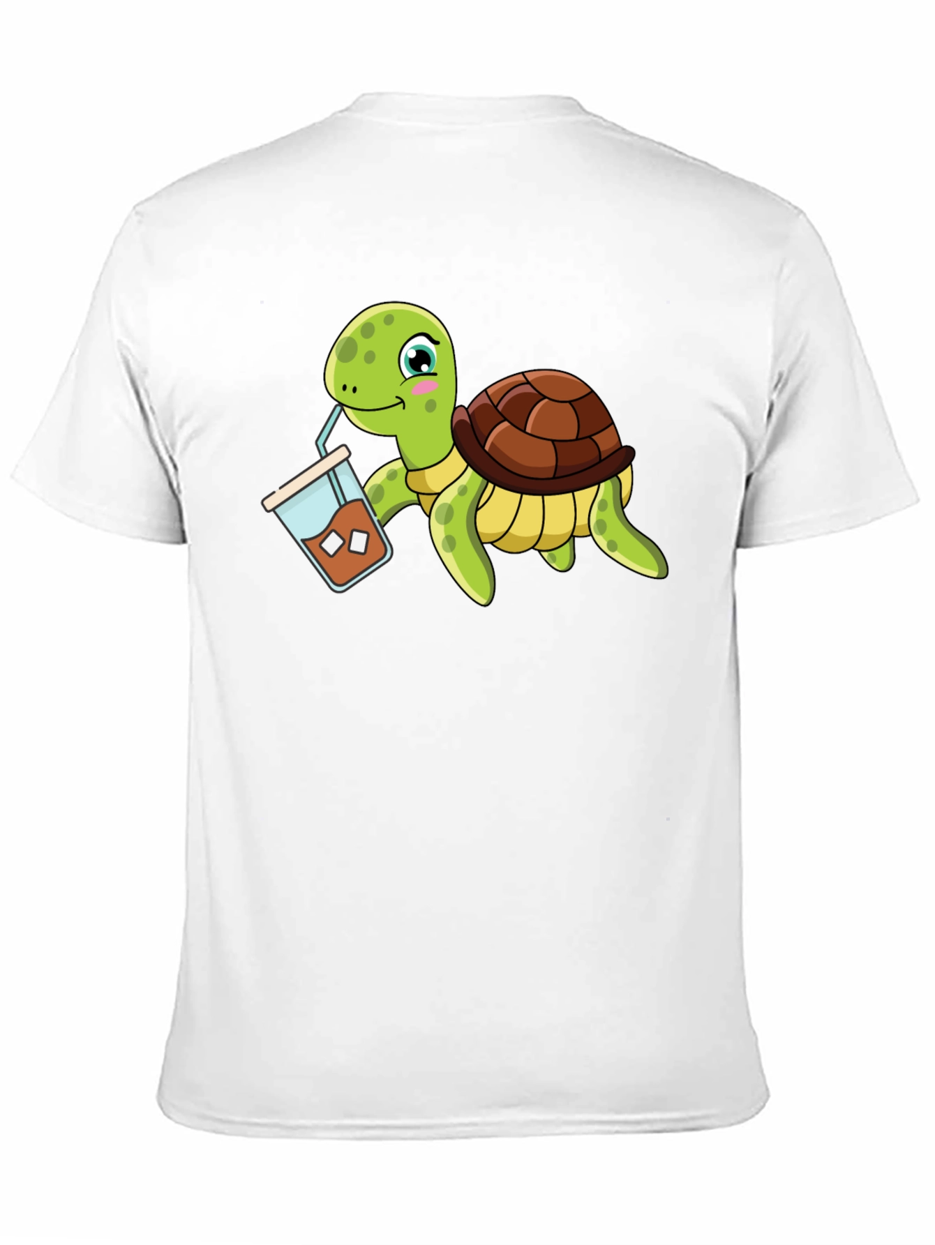 Turtle Drinking Iced Coffee T-Shirt