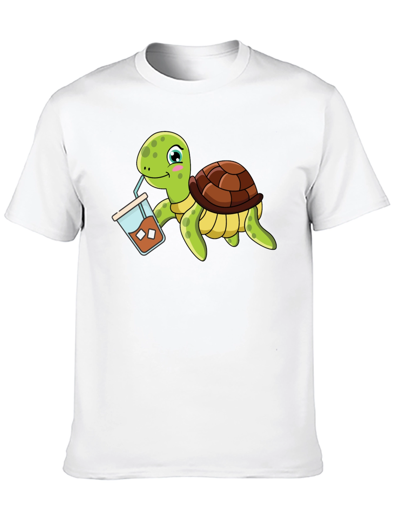 Turtle Drinking Iced Coffee T-Shirt
