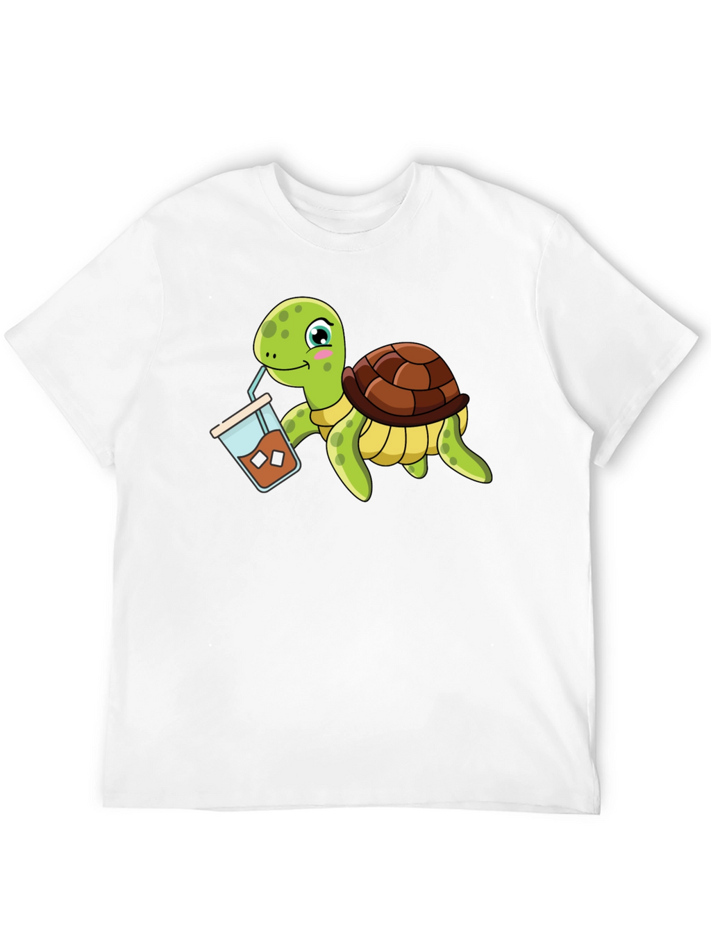 Turtle Drinking Iced Coffee T-Shirt
