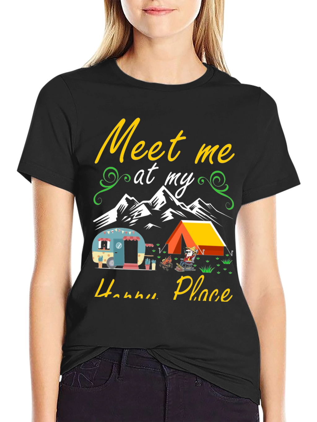 Happy Place Camping Graphic Tee