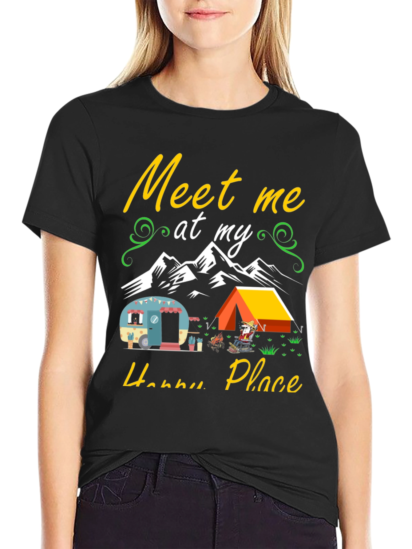 Happy Place Camping Graphic Tee
