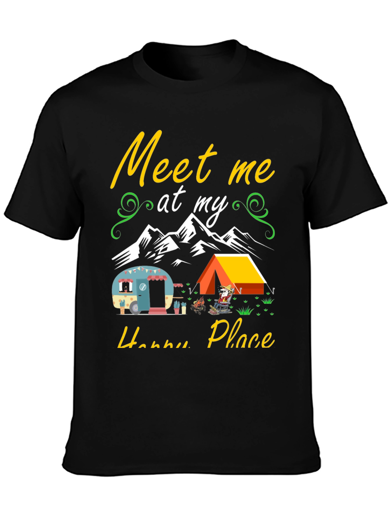 Happy Place Camping Graphic Tee