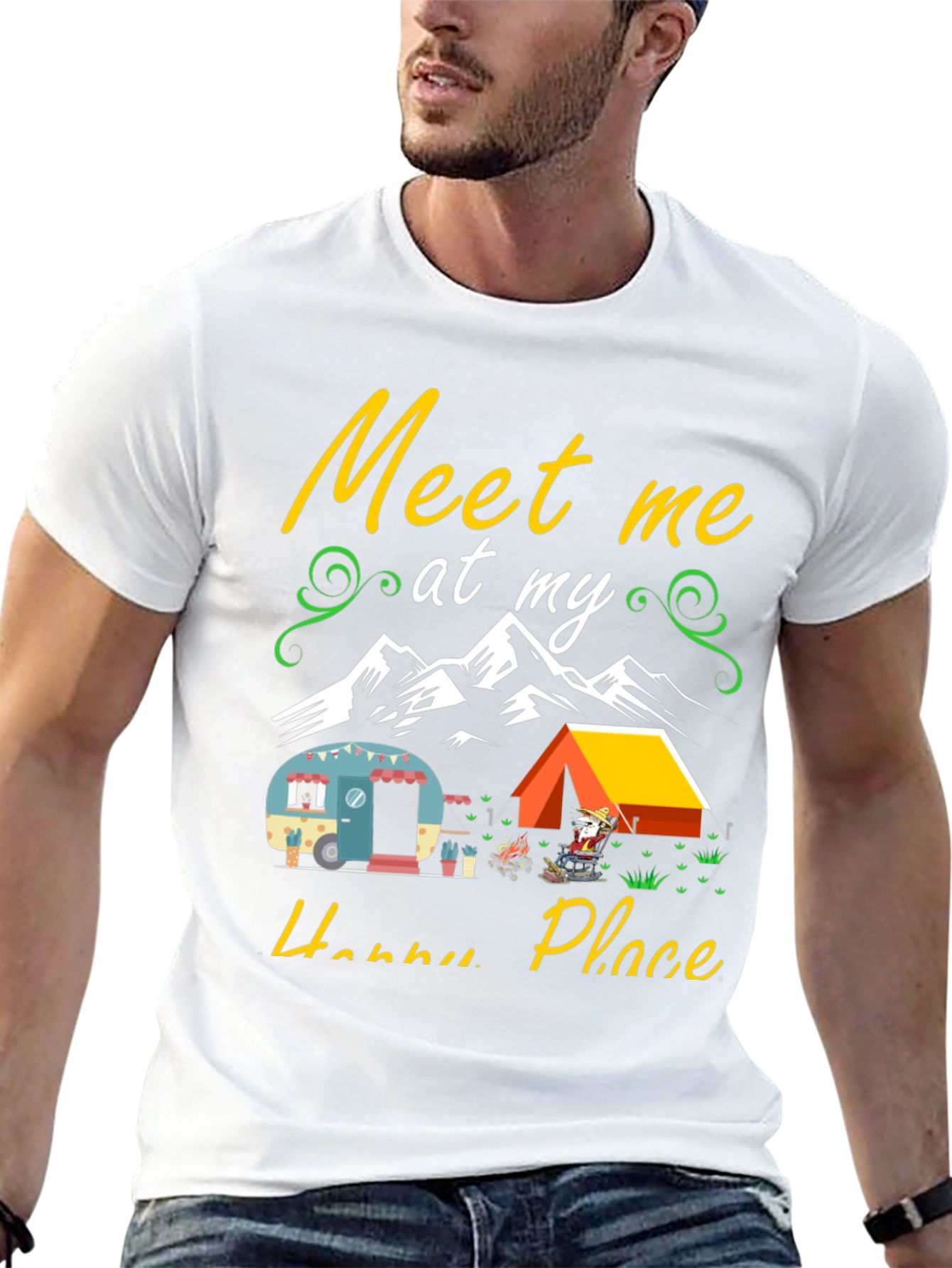 Happy Place Camping Graphic Tee