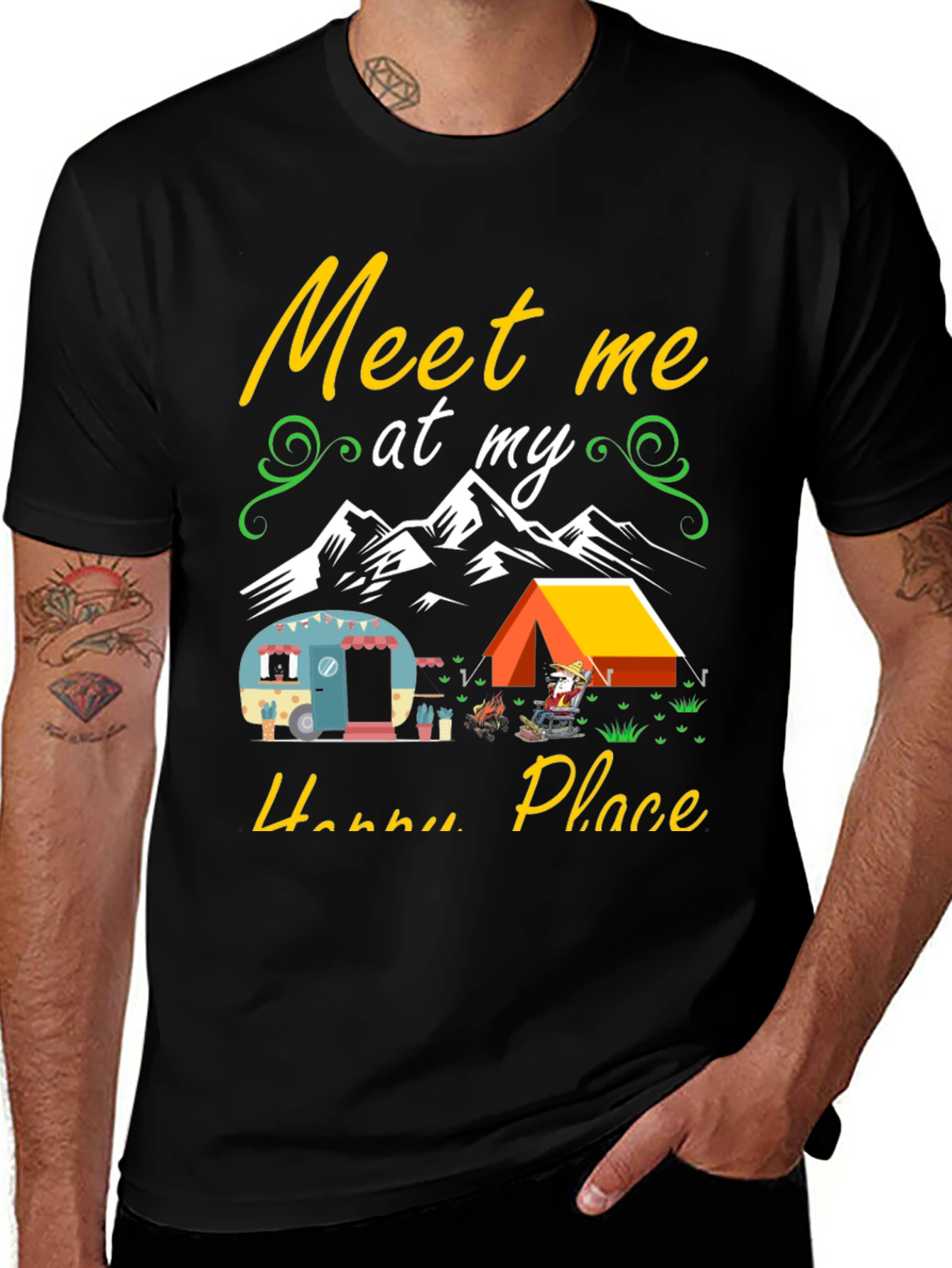 Happy Place Camping Graphic Tee
