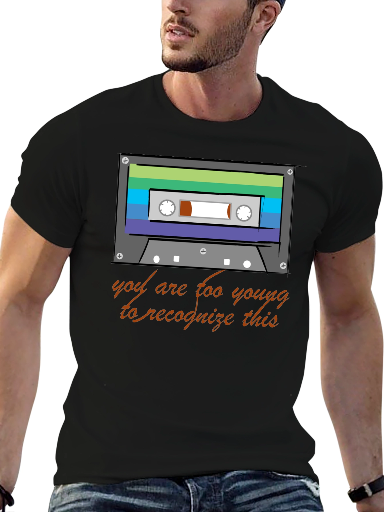 Retro Cassette Tape Graphic T-Shirt - 80s/90s Throwback