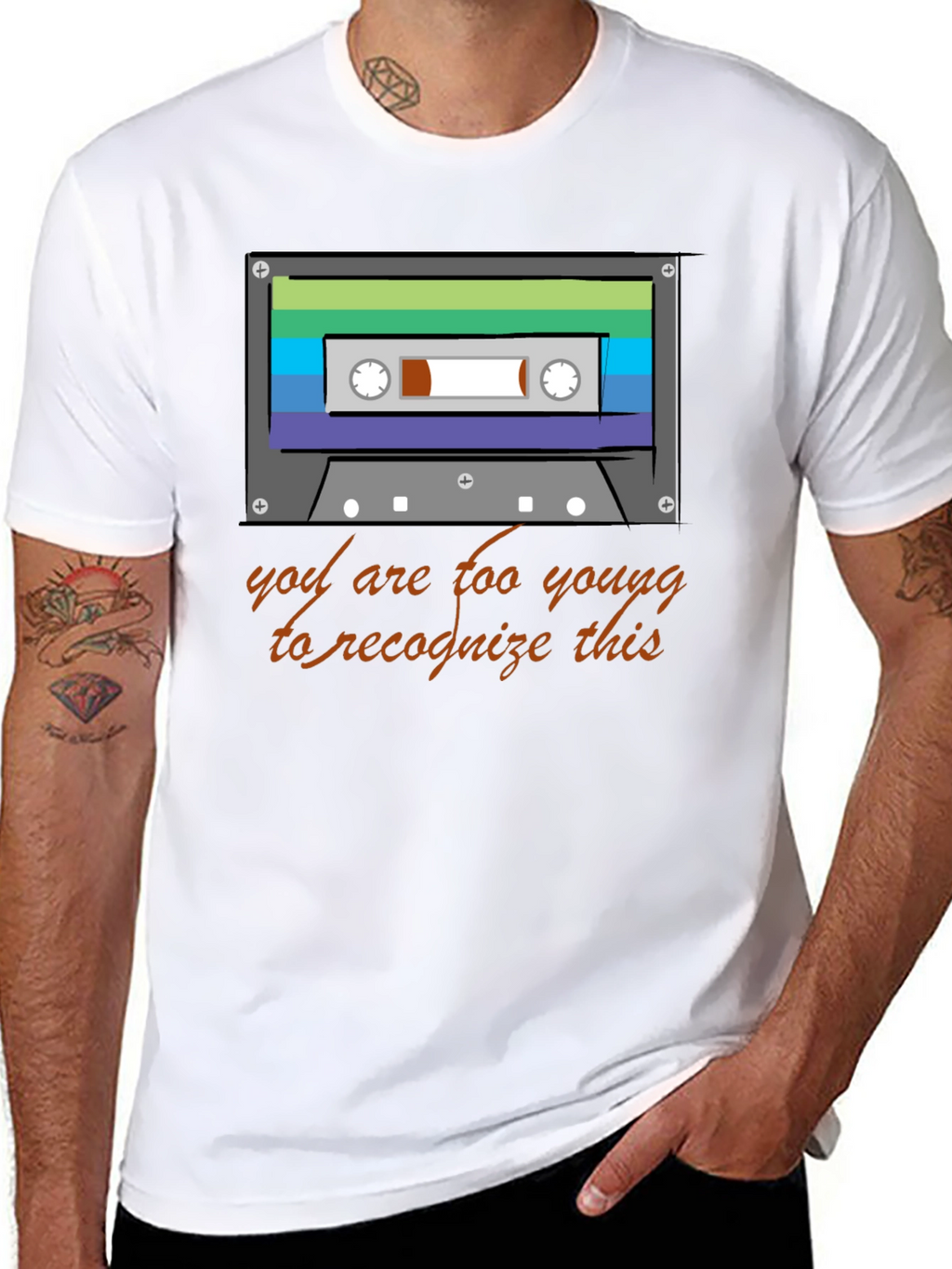 Retro Cassette Tape Graphic T-Shirt - 80s/90s Throwback