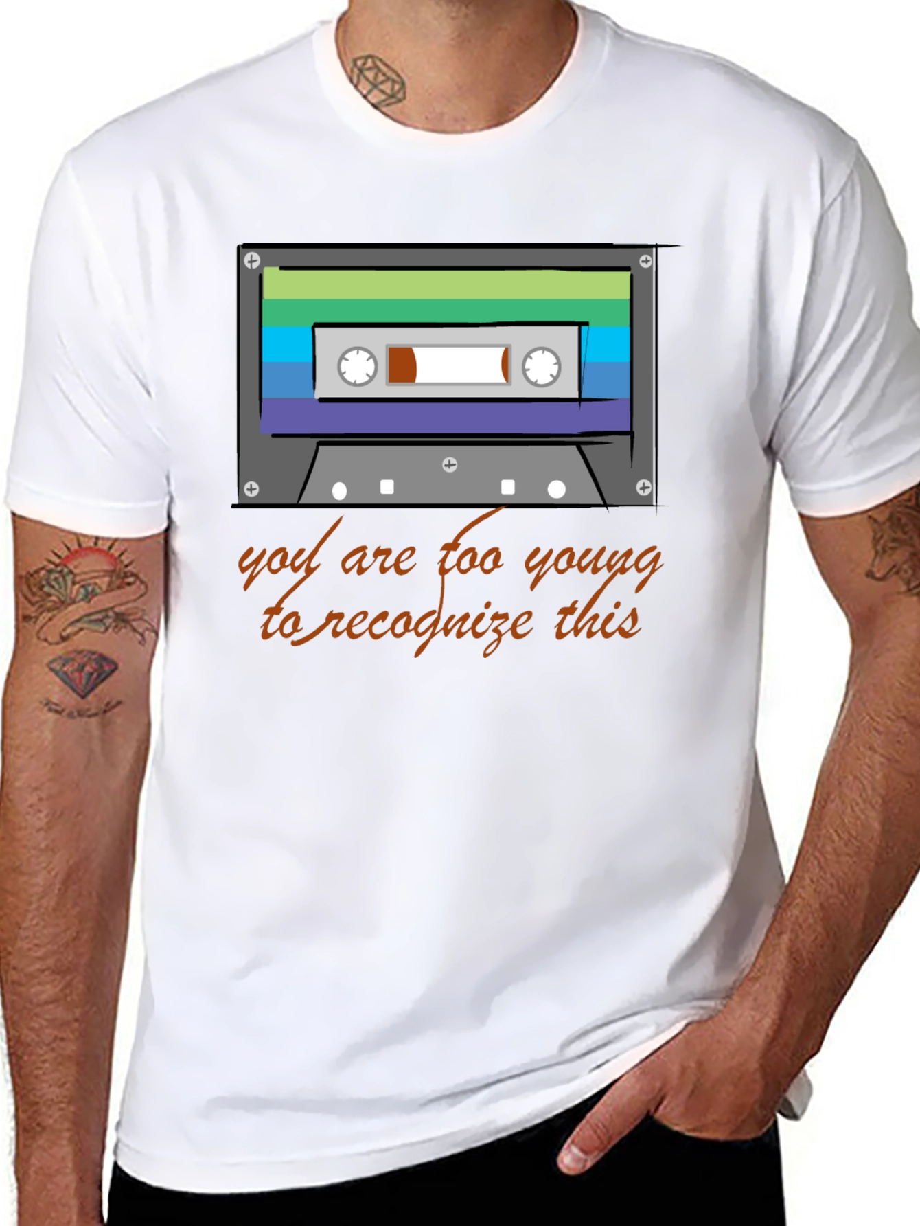 Retro Cassette Tape Graphic T-Shirt - 80s/90s Throwback