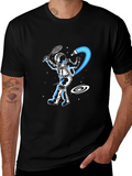 Astronaut Badminton T-Shirt - Space Shuttlecock Smash!