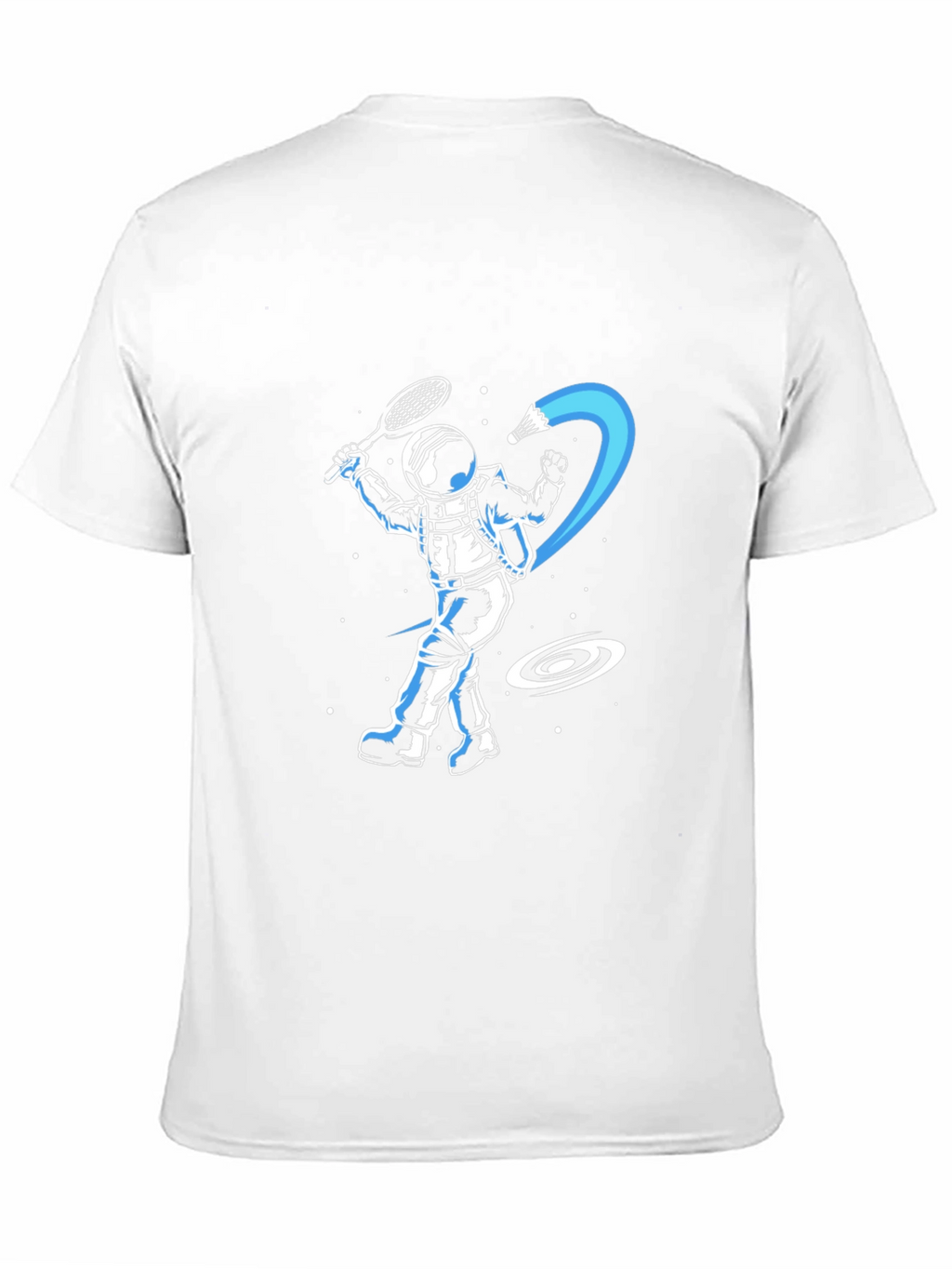 Astronaut Badminton T-Shirt - Space Shuttlecock Smash!