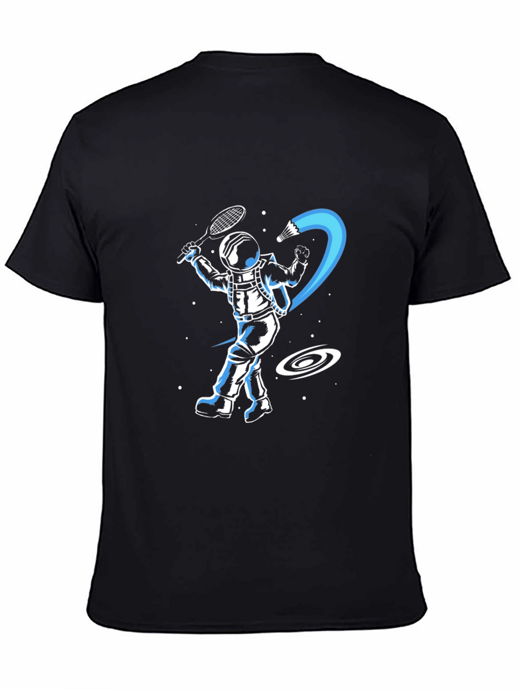 Astronaut Badminton T-Shirt - Space Shuttlecock Smash!
