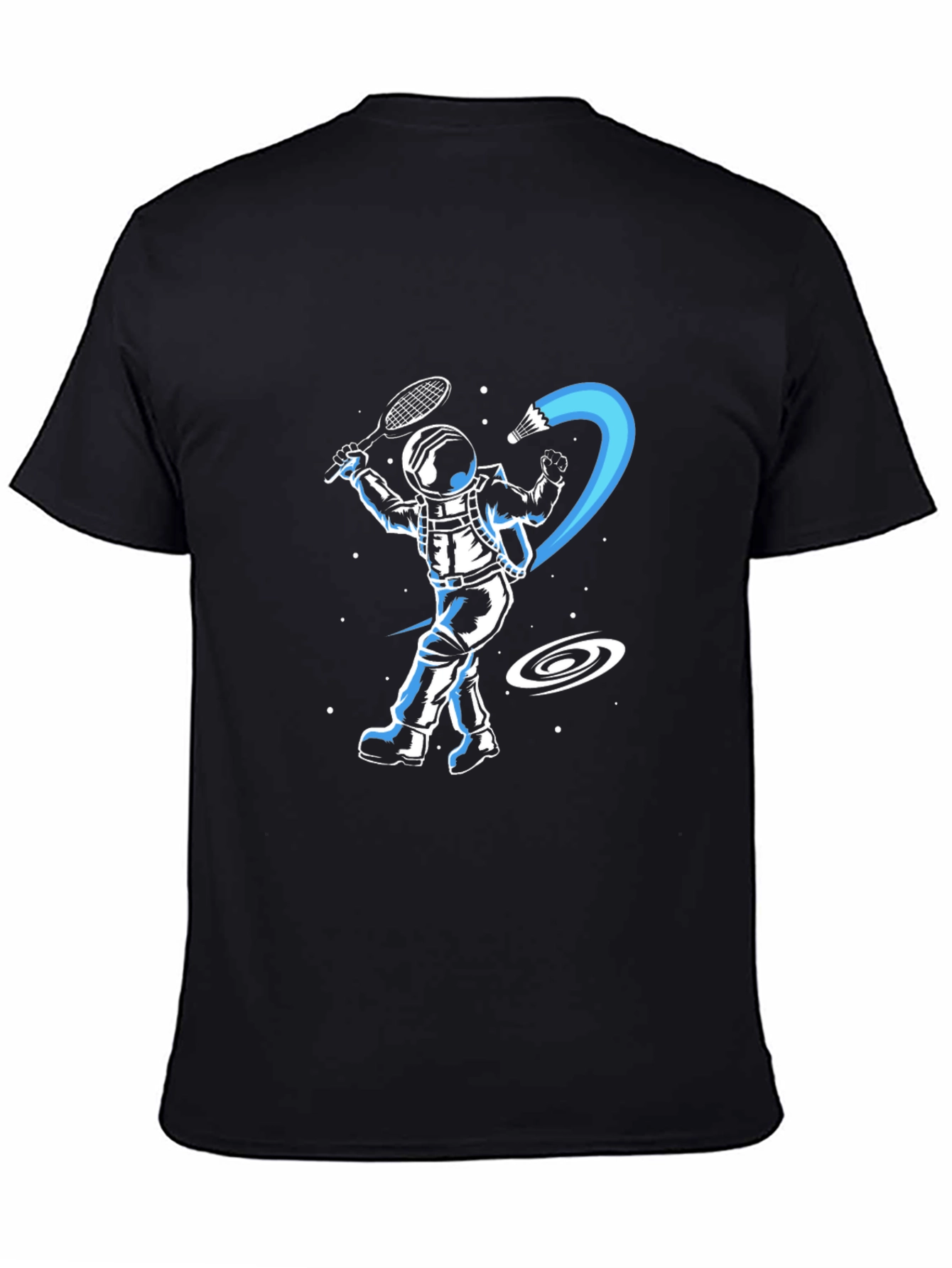 Astronaut Badminton T-Shirt - Space Shuttlecock Smash!