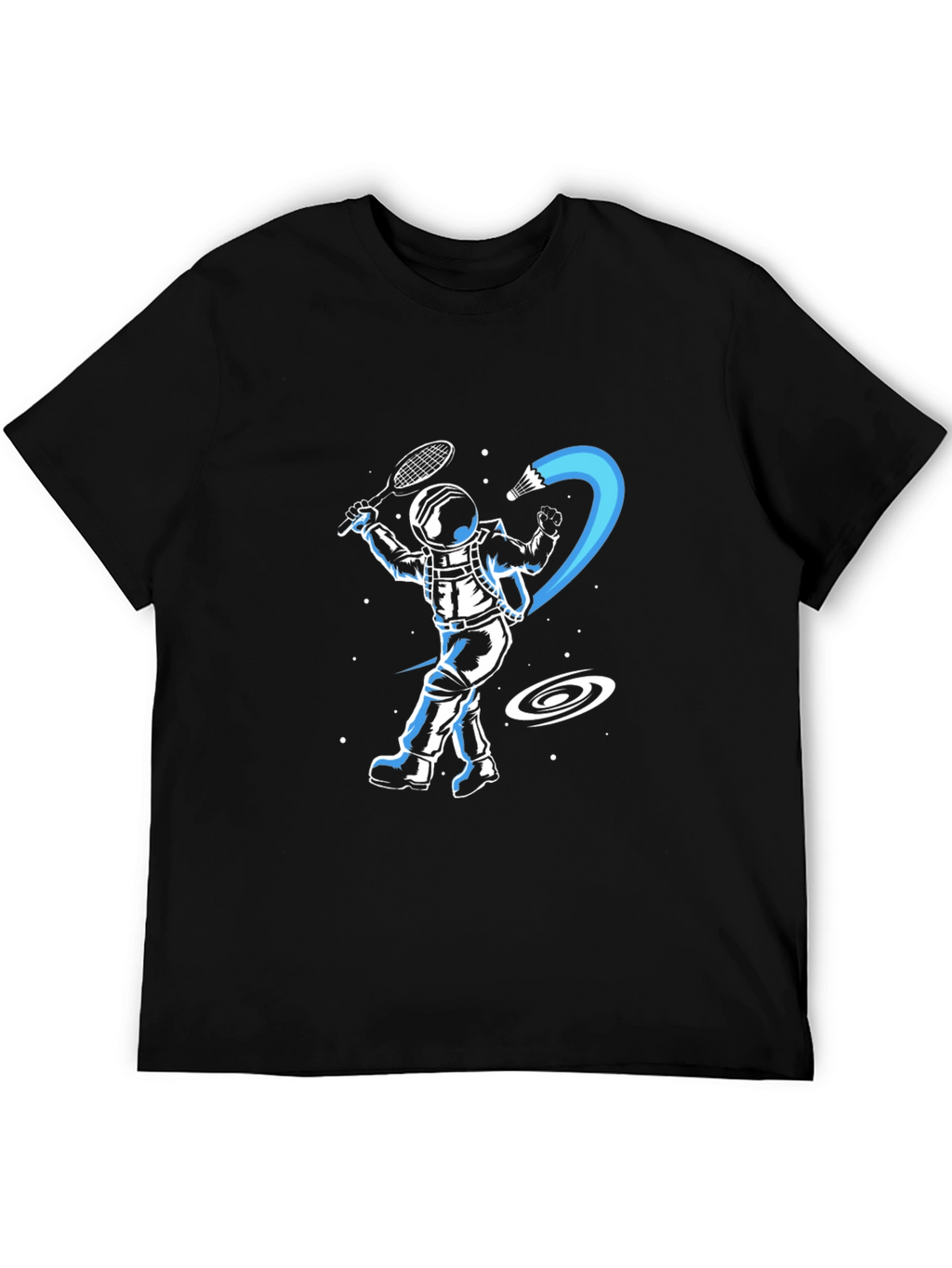 Astronaut Badminton T-Shirt - Space Shuttlecock Smash!