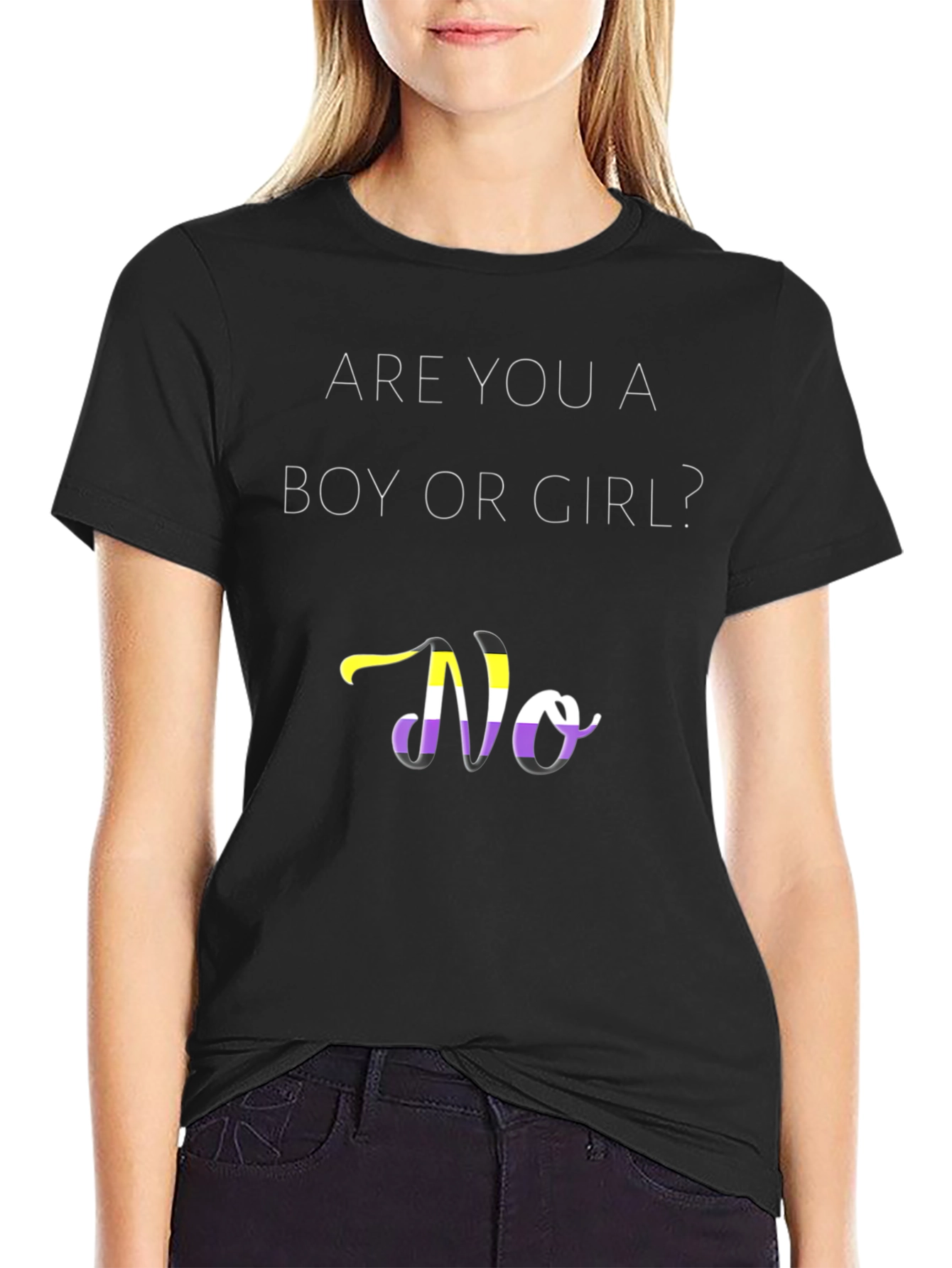 Non-Binary Pride T-Shirt - Gender Questioning Apparel