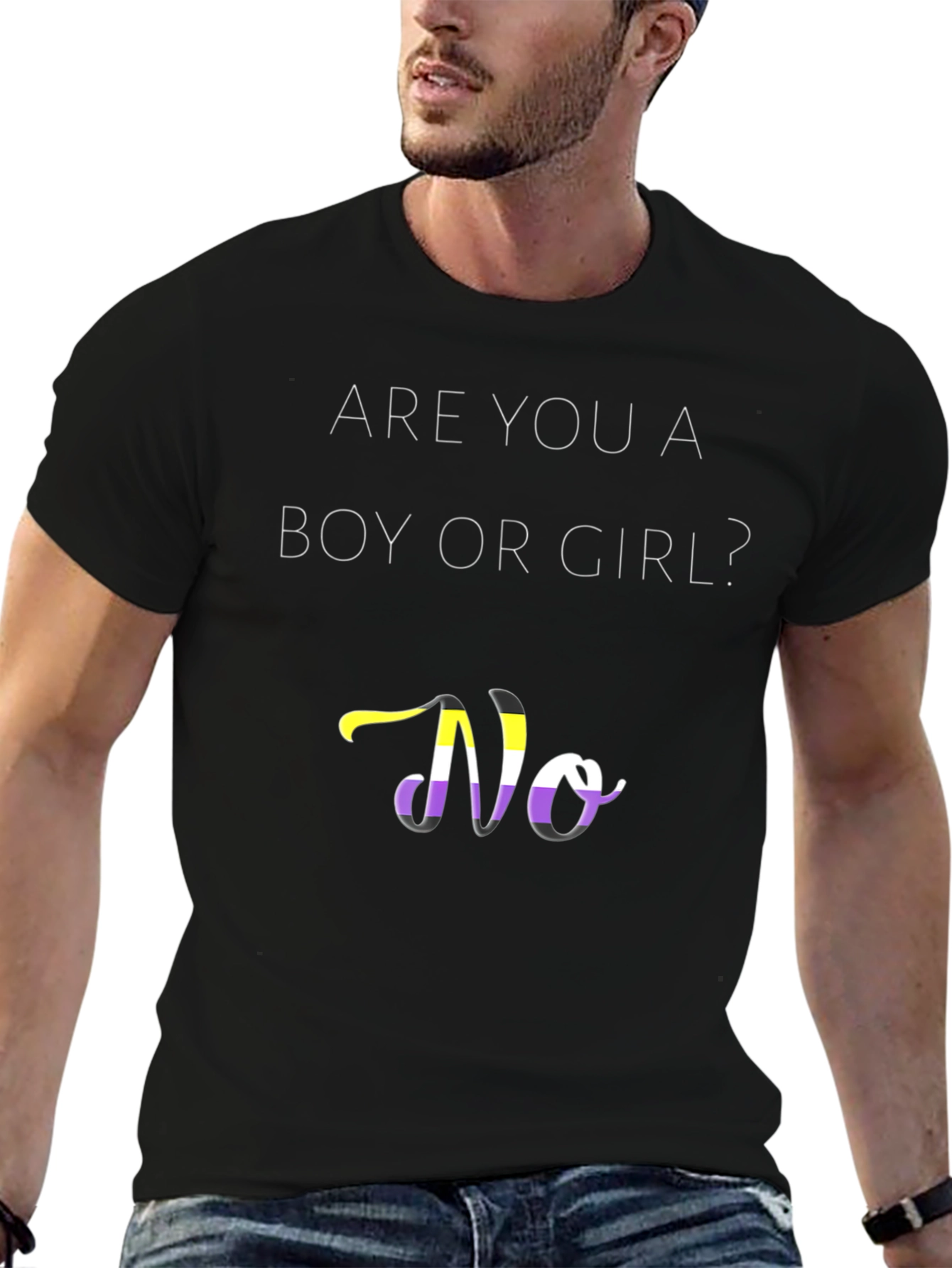 Non-Binary Pride T-Shirt - Gender Questioning Apparel