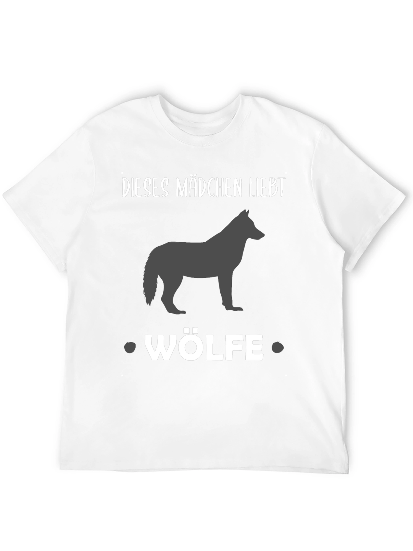 Girl Loves Wolves Black Graphic Tee