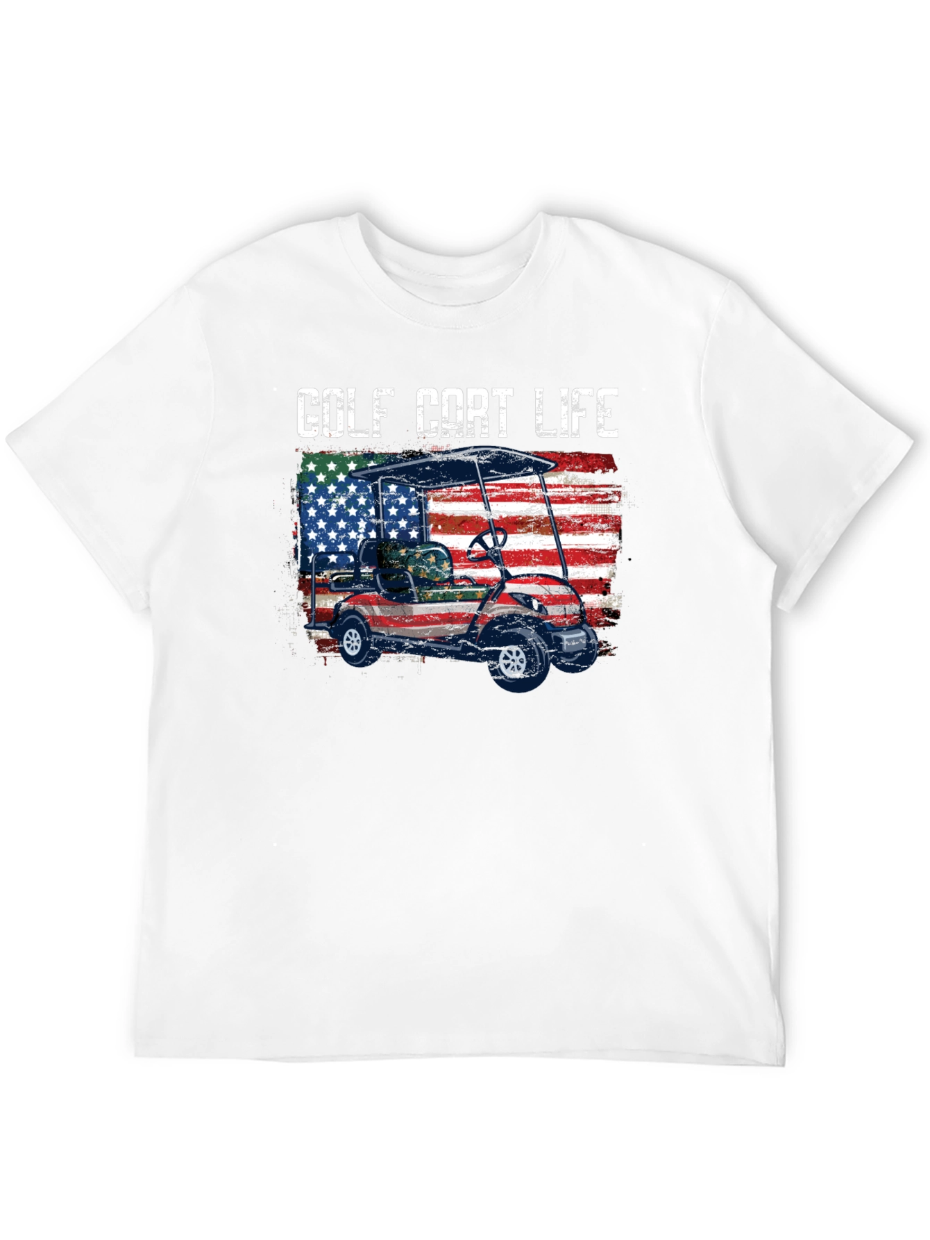 Golf Cart Life Tee - Patriotic Design