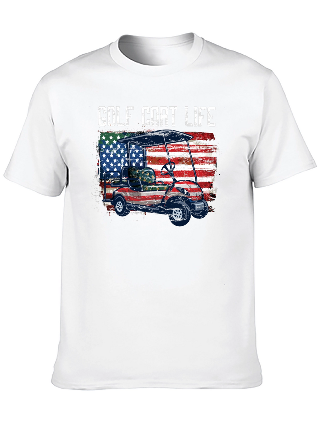 Golf Cart Life Tee - Patriotic Design