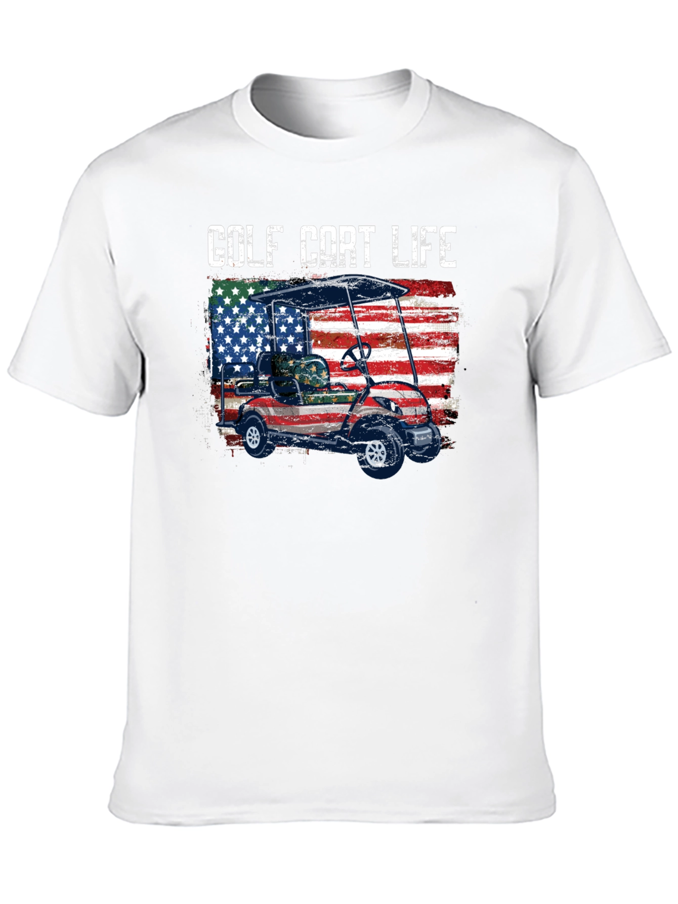 Golf Cart Life Tee - Patriotic Design