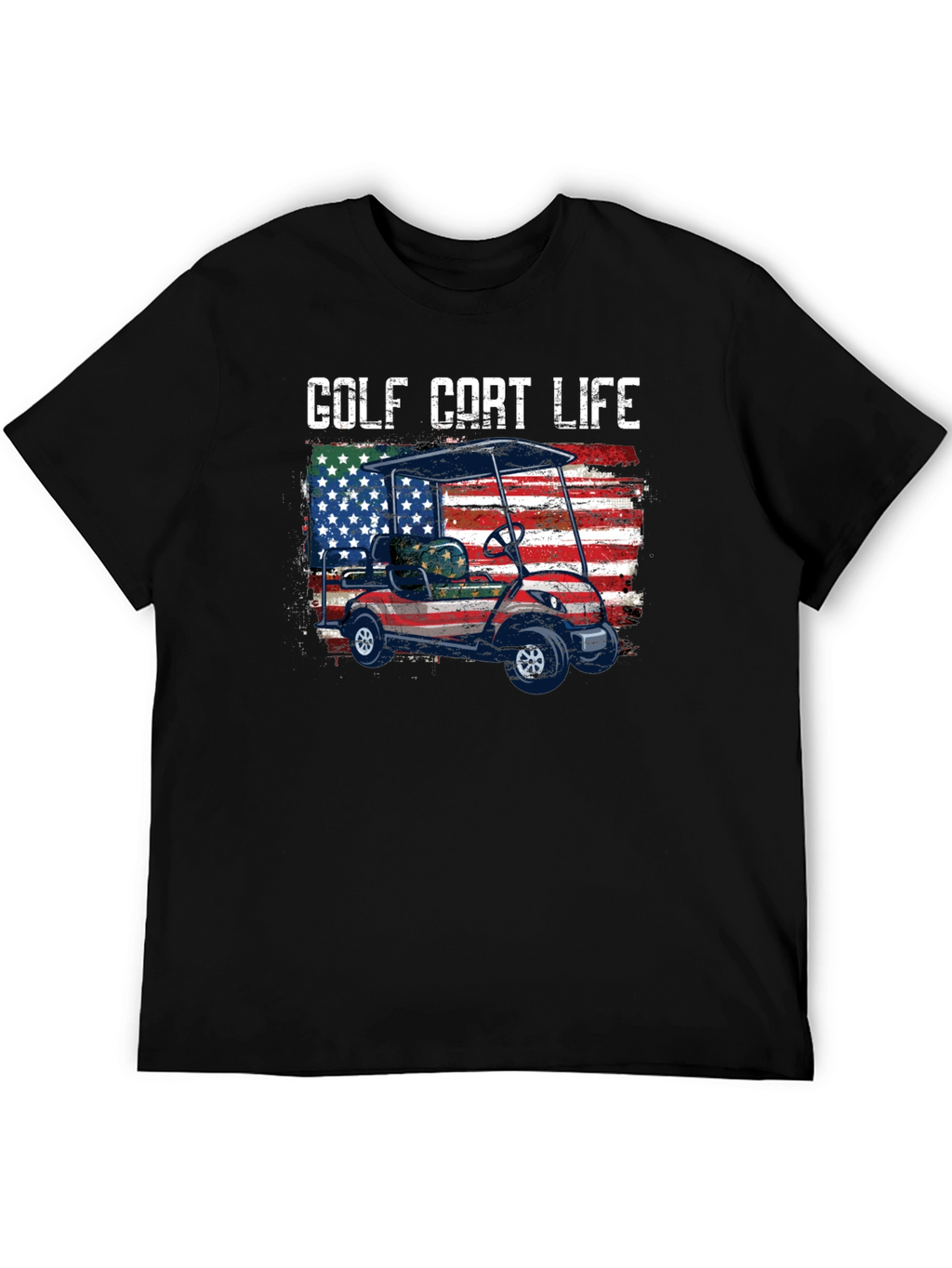Golf Cart Life Tee - Patriotic Design