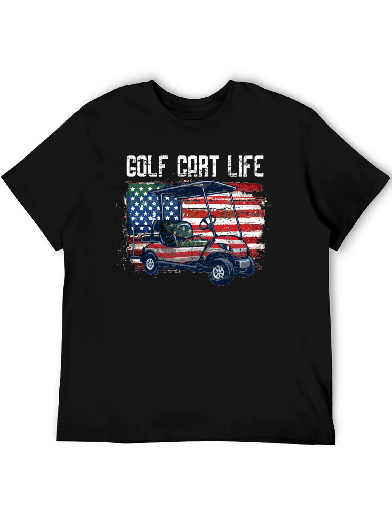 Golf Cart Life Tee - Patriotic Design
