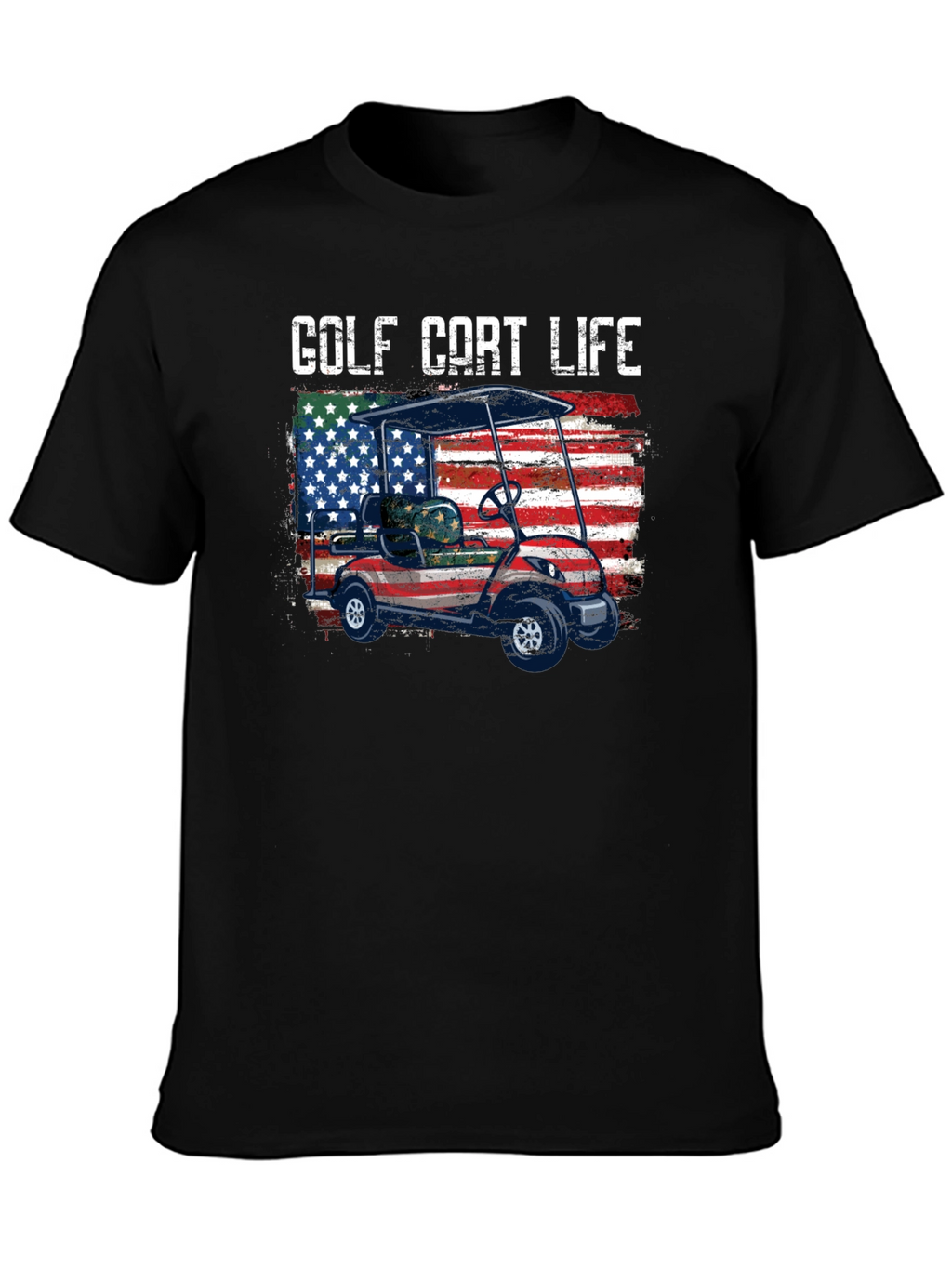 Golf Cart Life Tee - Patriotic Design