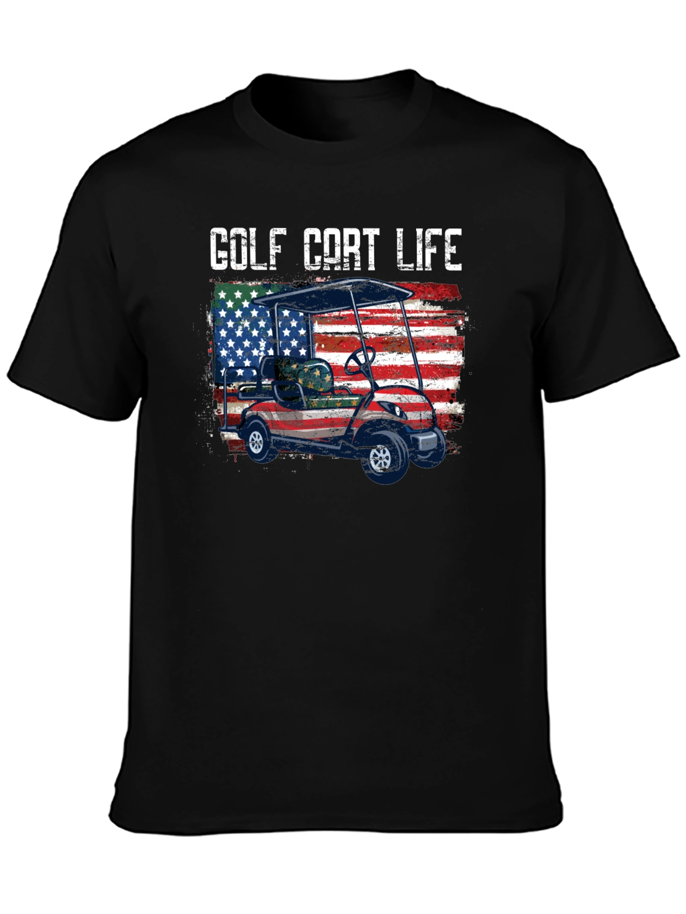 Golf Cart Life Tee - Patriotic Design
