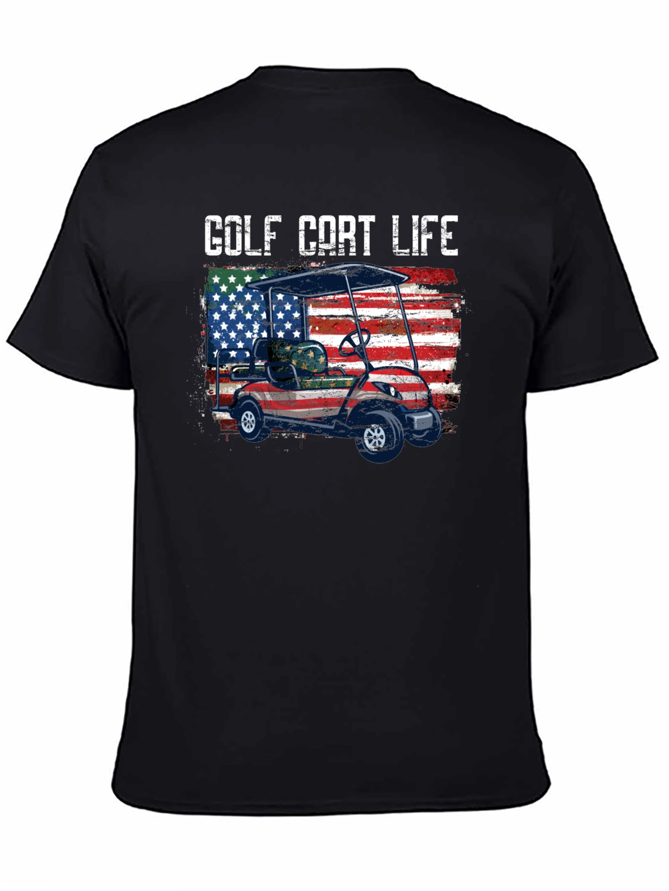 Golf Cart Life Tee - Patriotic Design