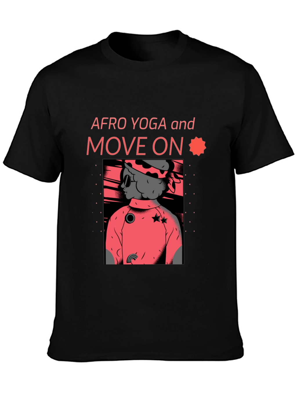 Afro Yoga Graphic Tee - Move On
