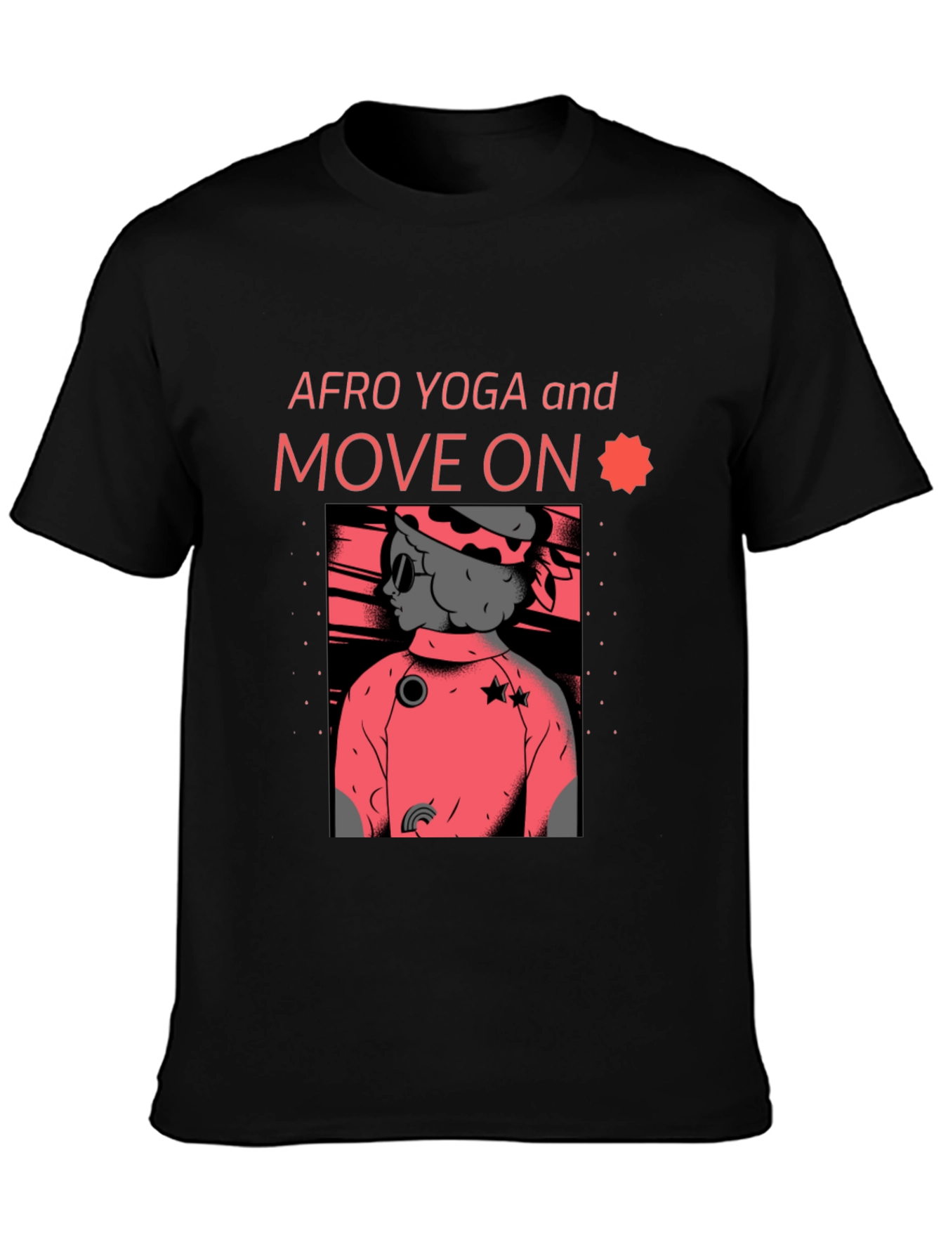 Afro Yoga Graphic Tee - Move On