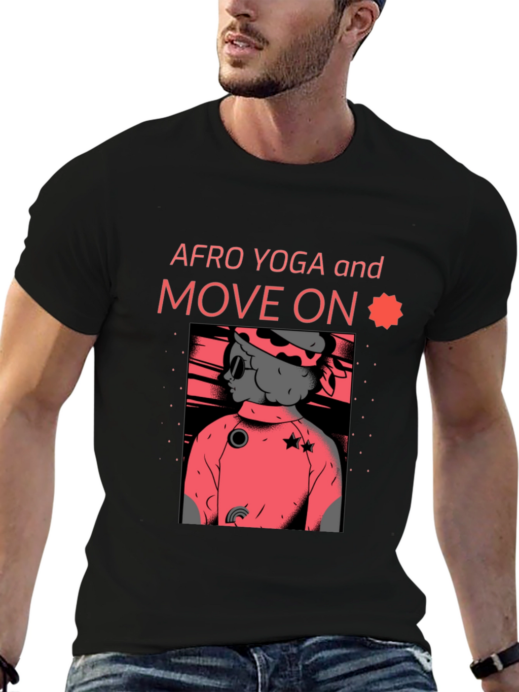 Afro Yoga Graphic Tee - Move On