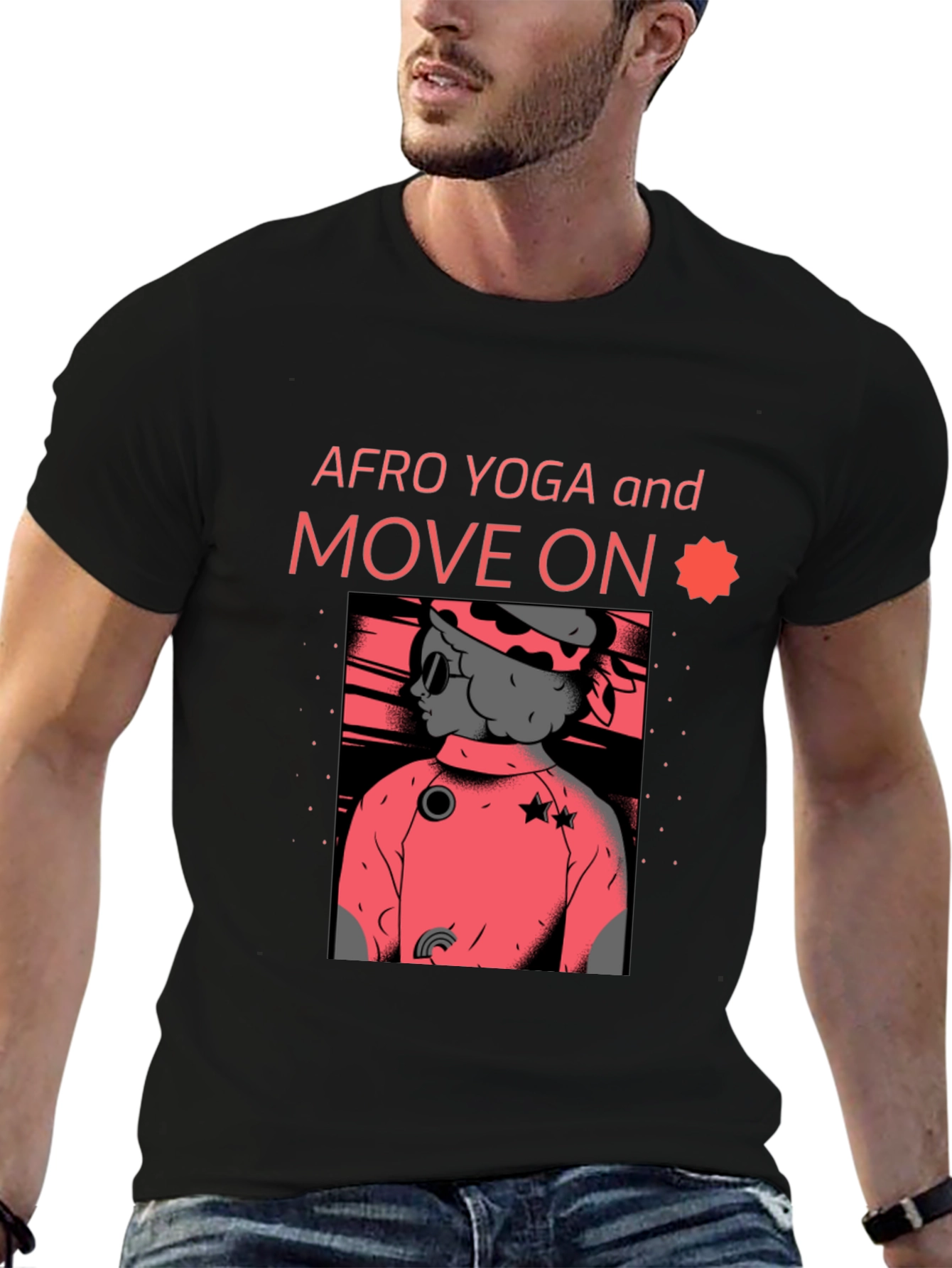 Afro Yoga Graphic Tee - Move On