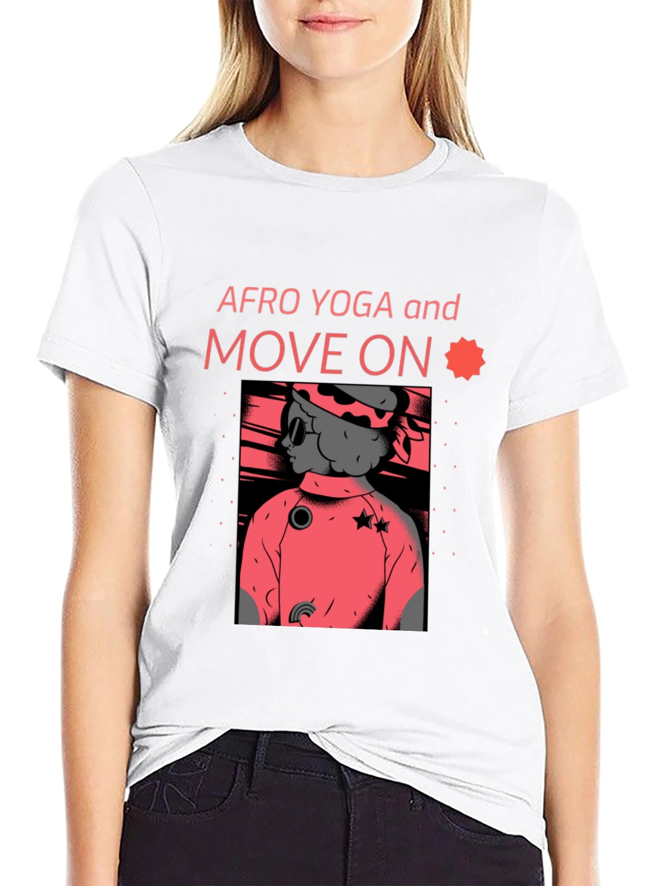 Afro Yoga Graphic Tee - Move On