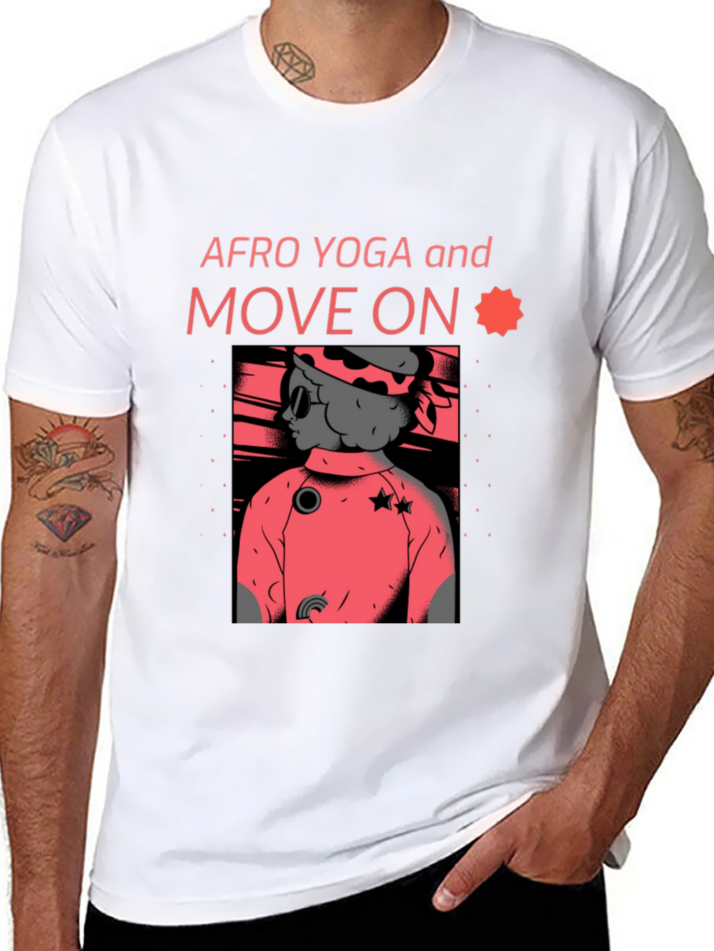 Afro Yoga Graphic Tee - Move On