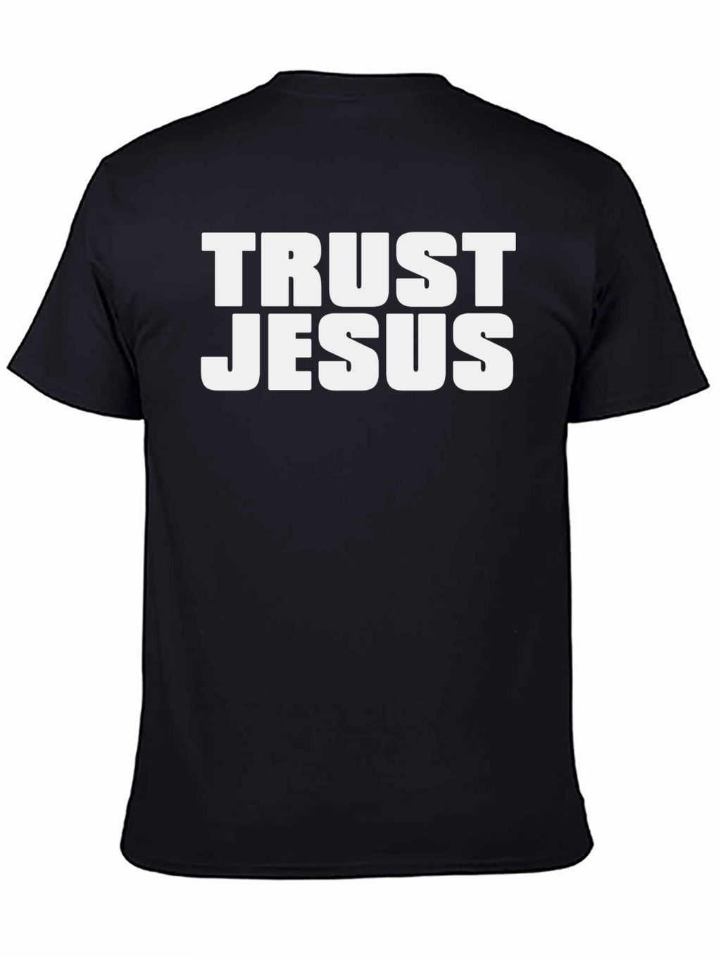 Trust Jesus Graphic Tee - Black Cotton T-Shirt