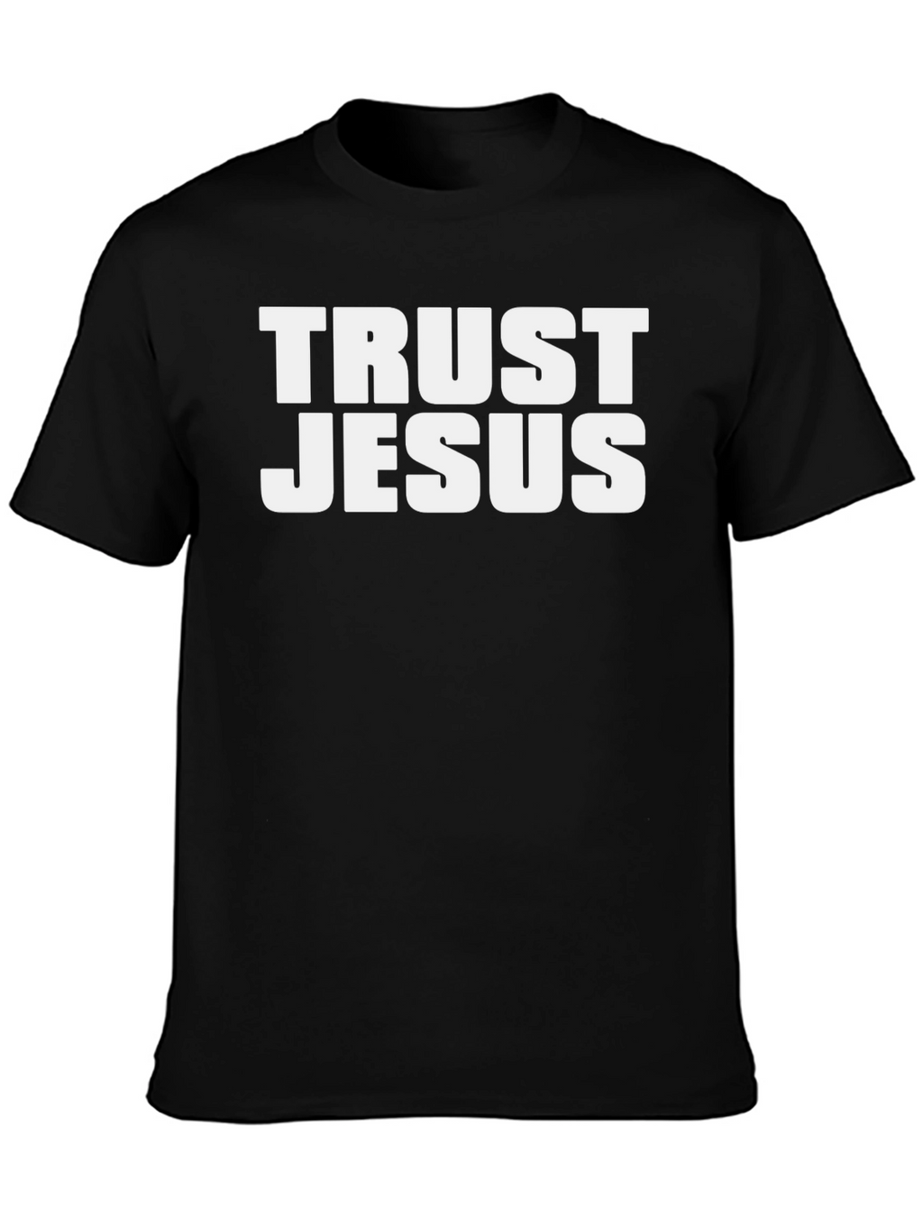 Trust Jesus Graphic Tee - Black Cotton T-Shirt