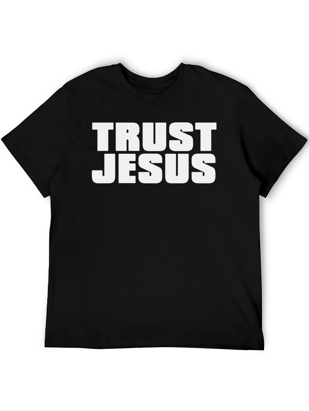 Trust Jesus Graphic Tee - Black Cotton T-Shirt
