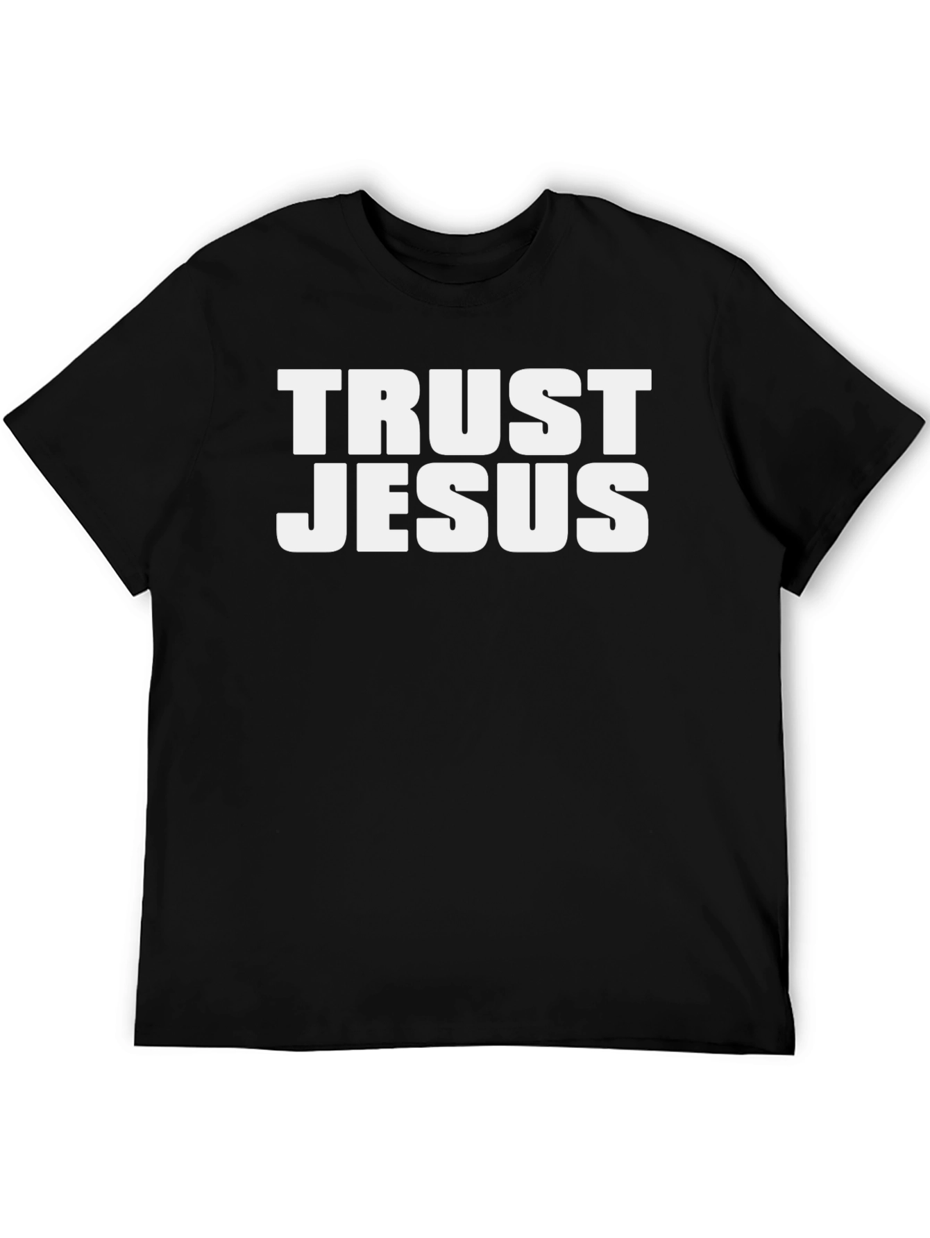 Trust Jesus Graphic Tee - Black Cotton T-Shirt
