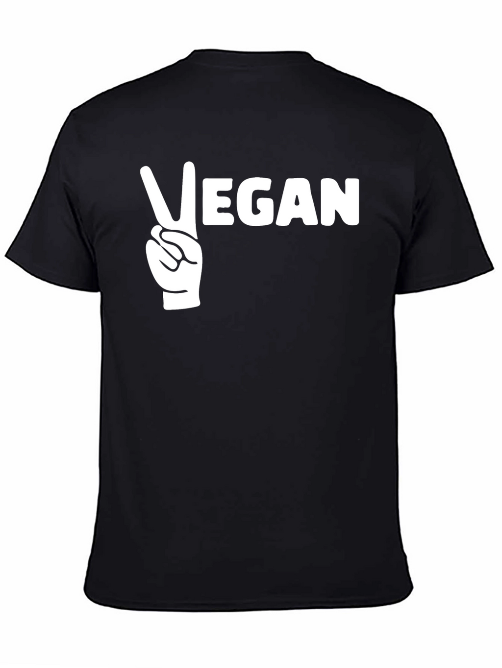 Vegan Peace Sign T-Shirt - Black