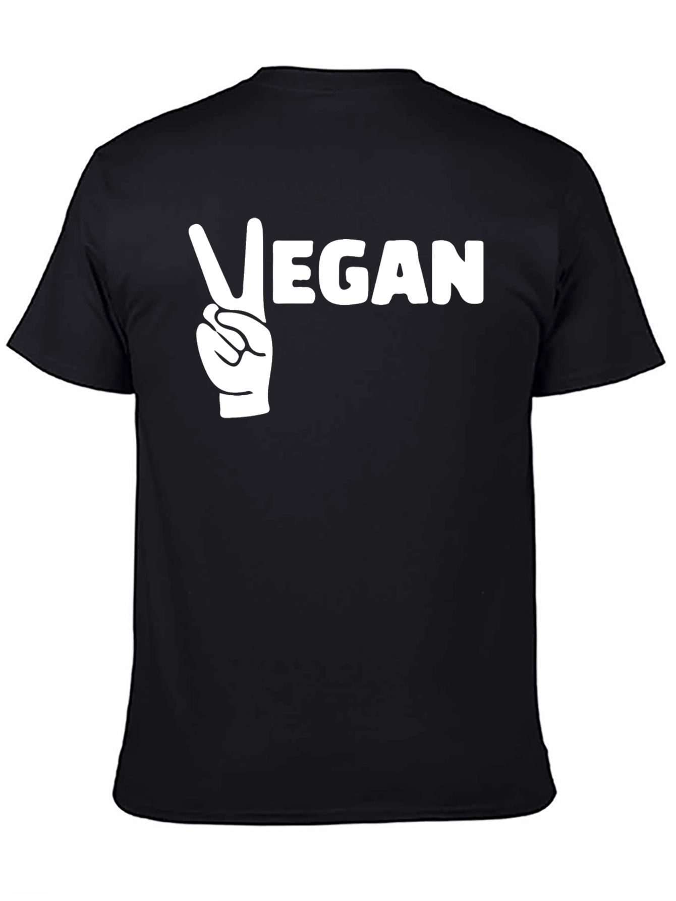 Vegan Peace Sign T-Shirt - Black
