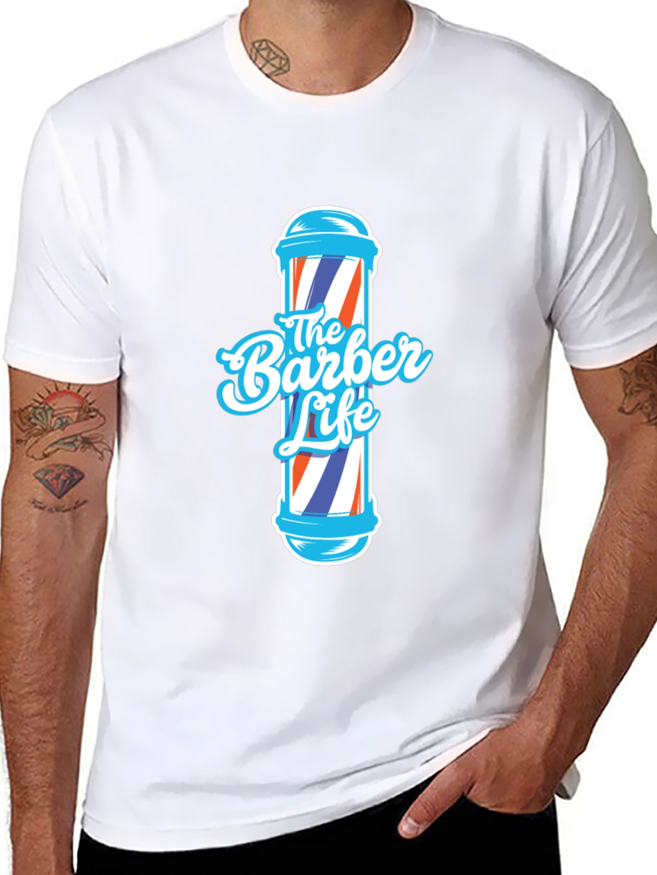 The Barber Life T-Shirt - Cool Barber Pole Design