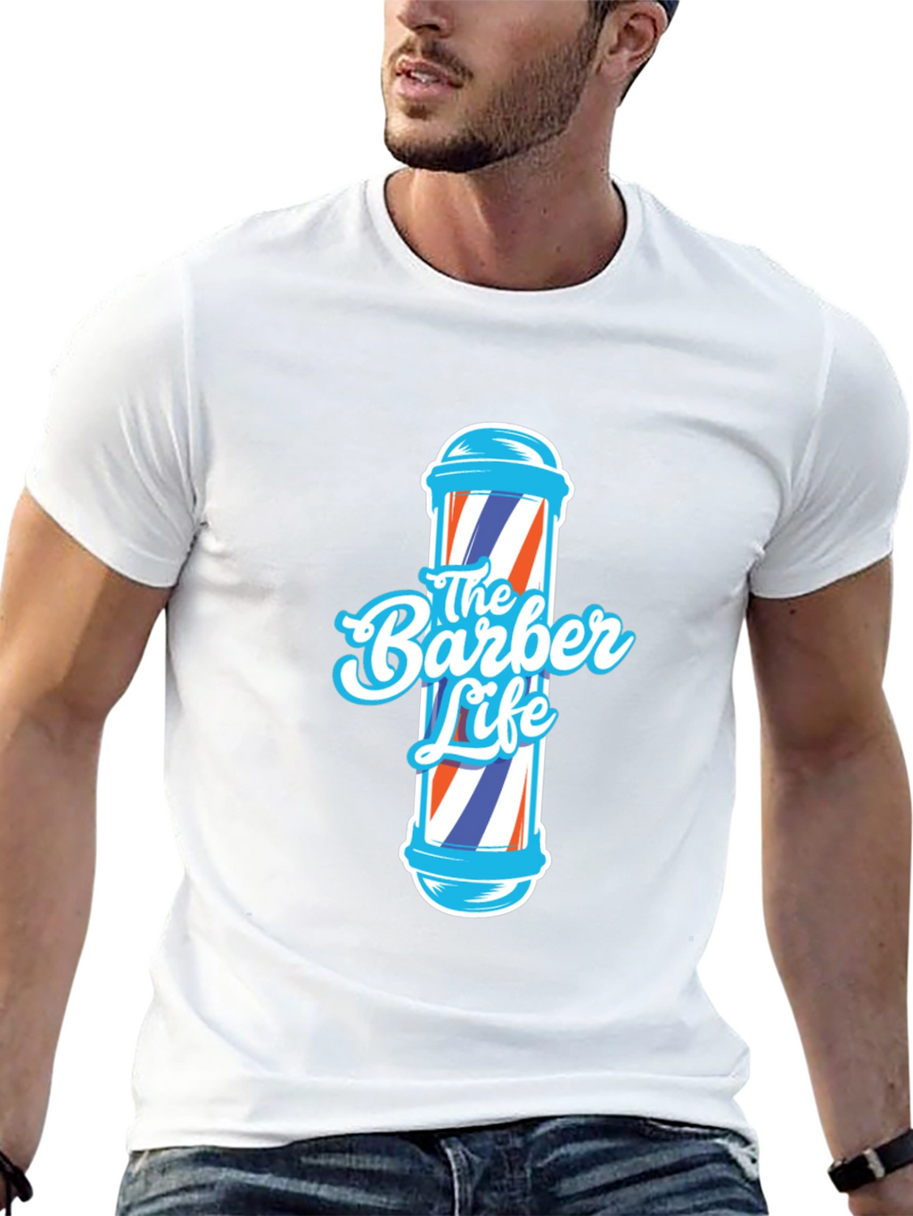 The Barber Life T-Shirt - Cool Barber Pole Design