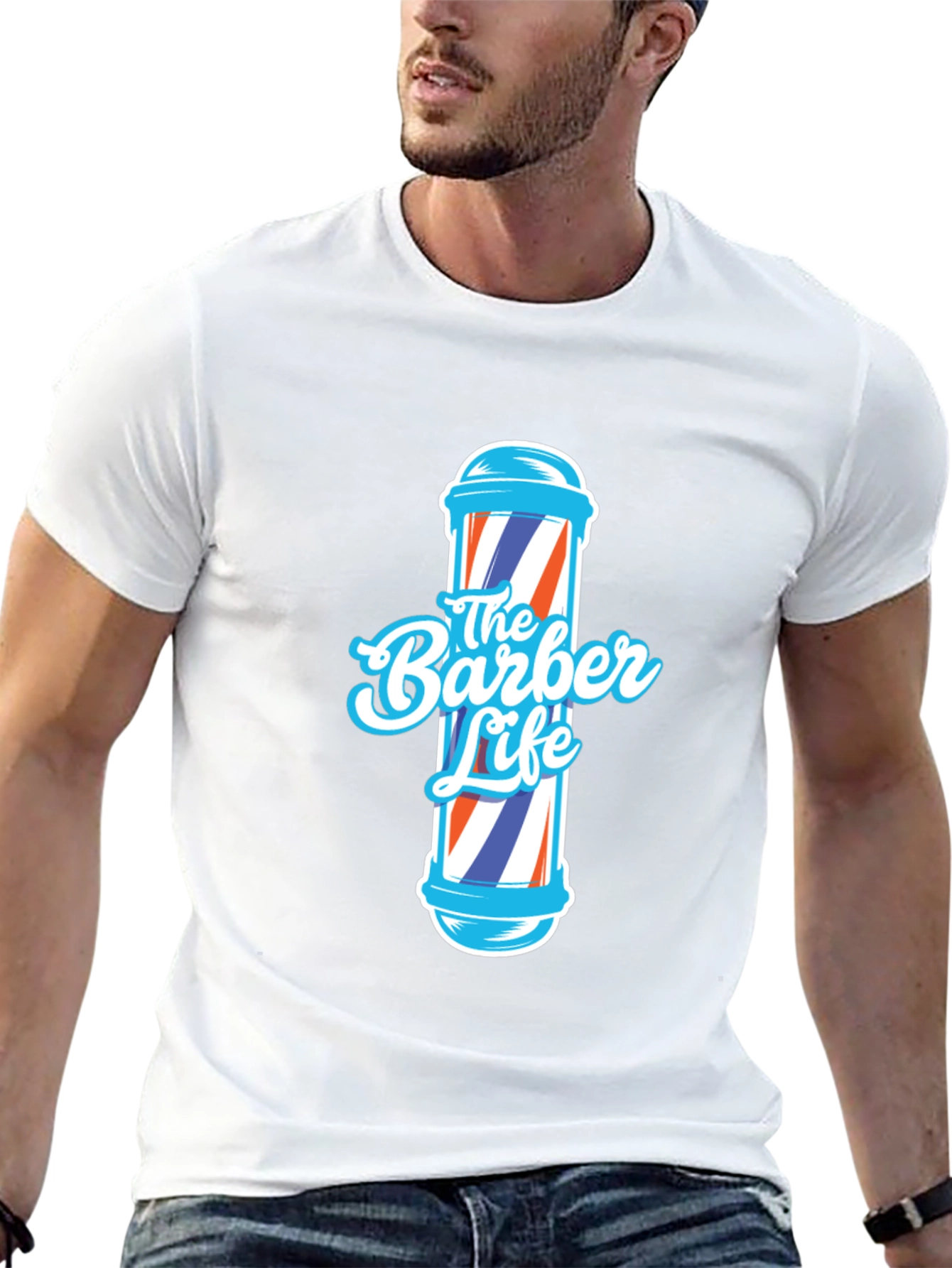 The Barber Life T-Shirt - Cool Barber Pole Design