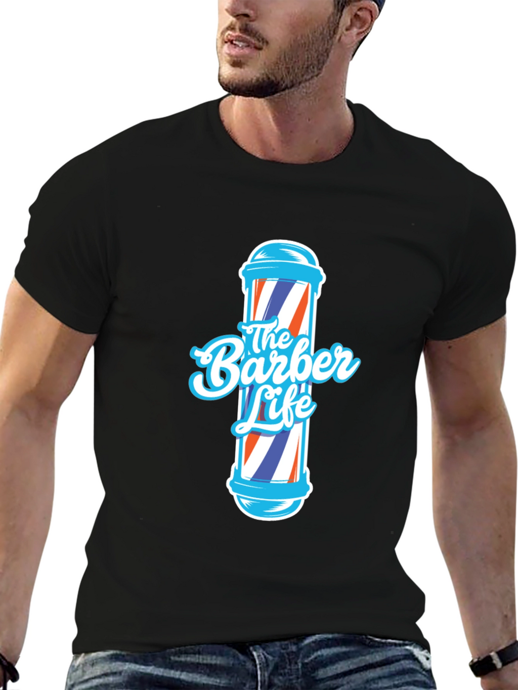 The Barber Life T-Shirt - Cool Barber Pole Design
