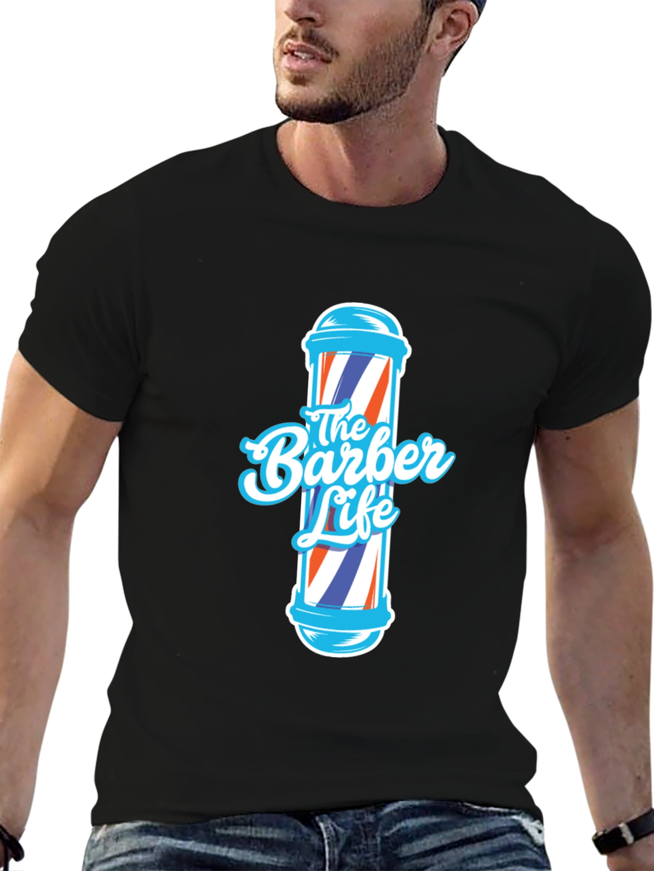 The Barber Life T-Shirt - Cool Barber Pole Design