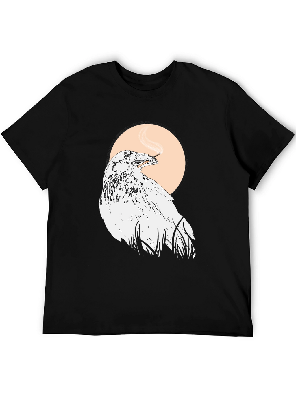 Raven Smoking T-Shirt - Unique Graphic Tee