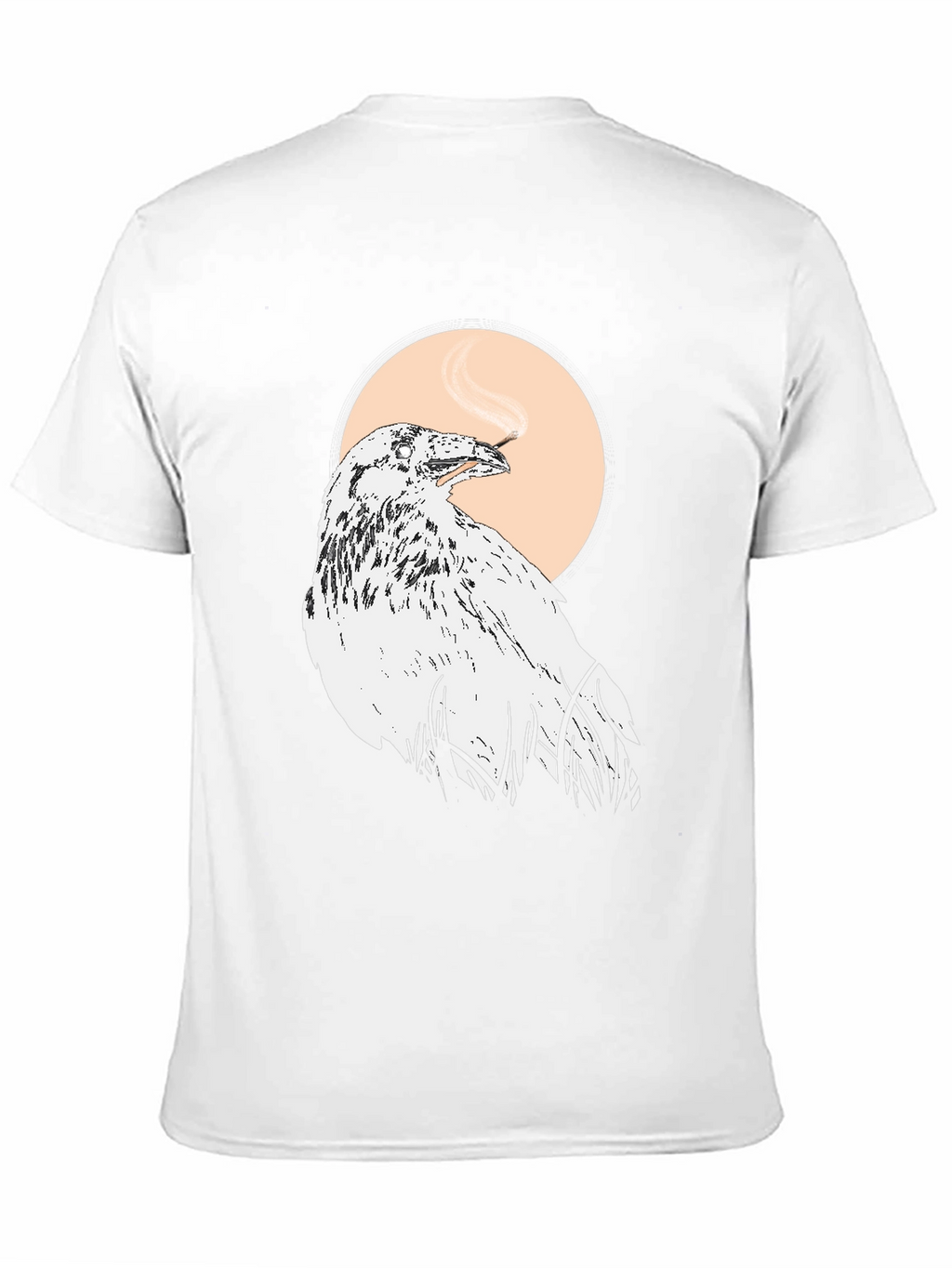 Raven Smoking T-Shirt - Unique Graphic Tee