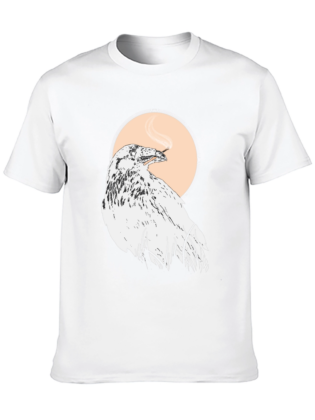 Raven Smoking T-Shirt - Unique Graphic Tee