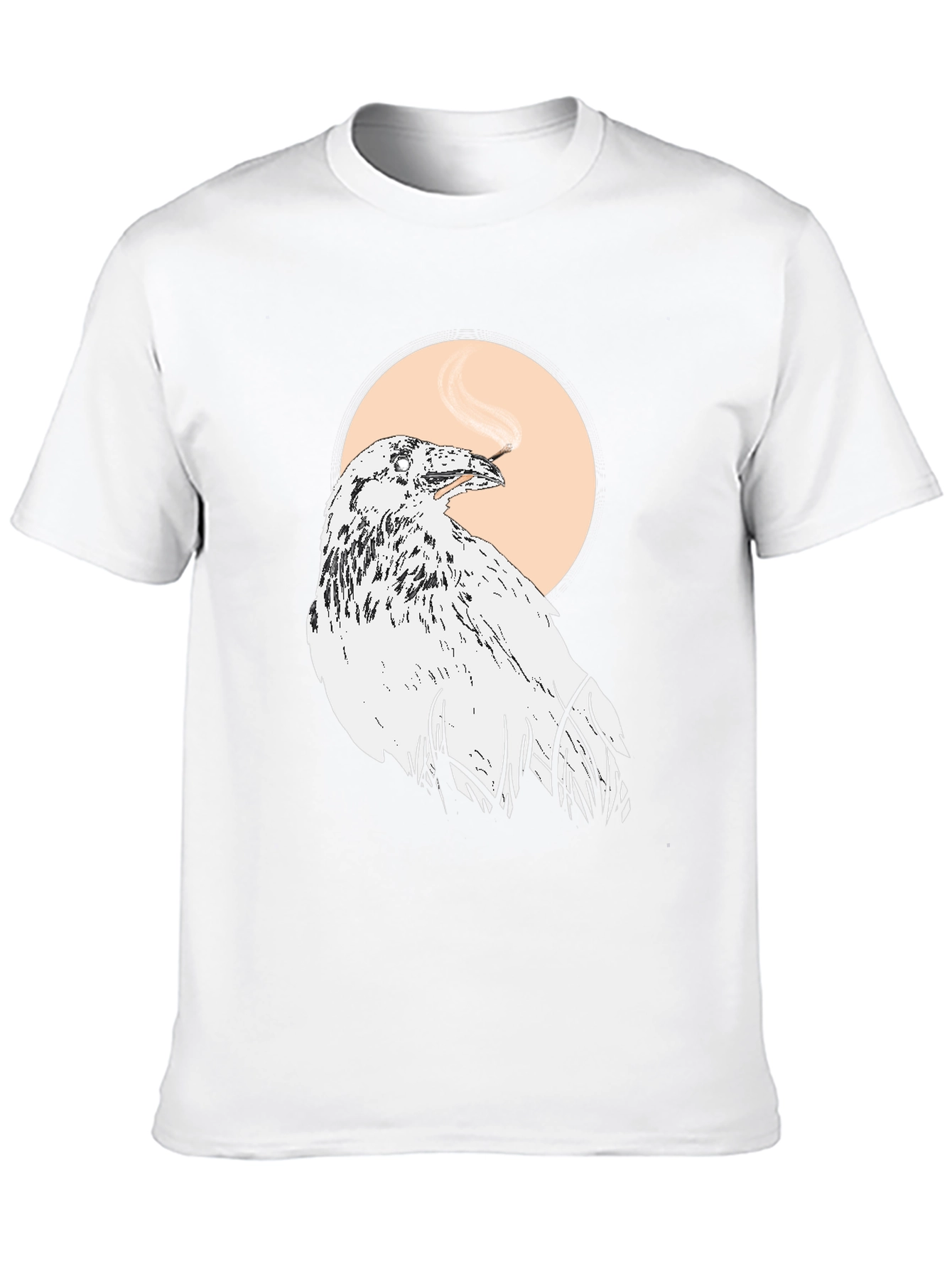 Raven Smoking T-Shirt - Unique Graphic Tee