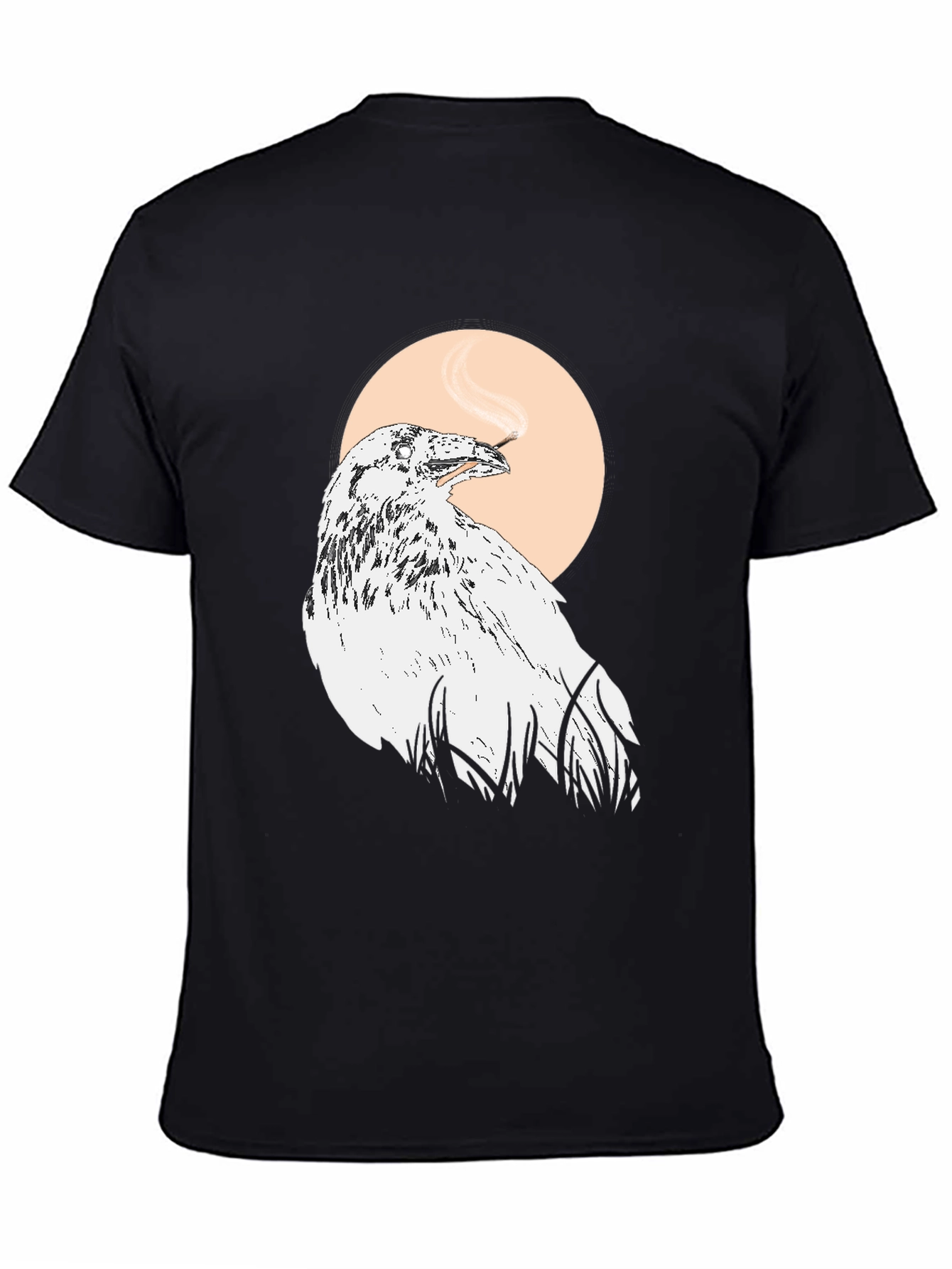 Raven Smoking T-Shirt - Unique Graphic Tee