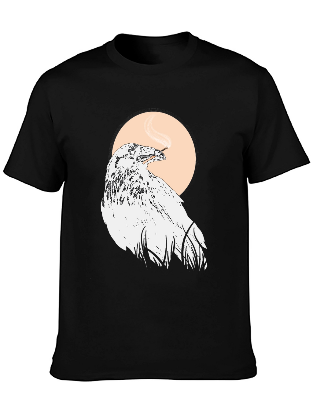 Raven Smoking T-Shirt - Unique Graphic Tee